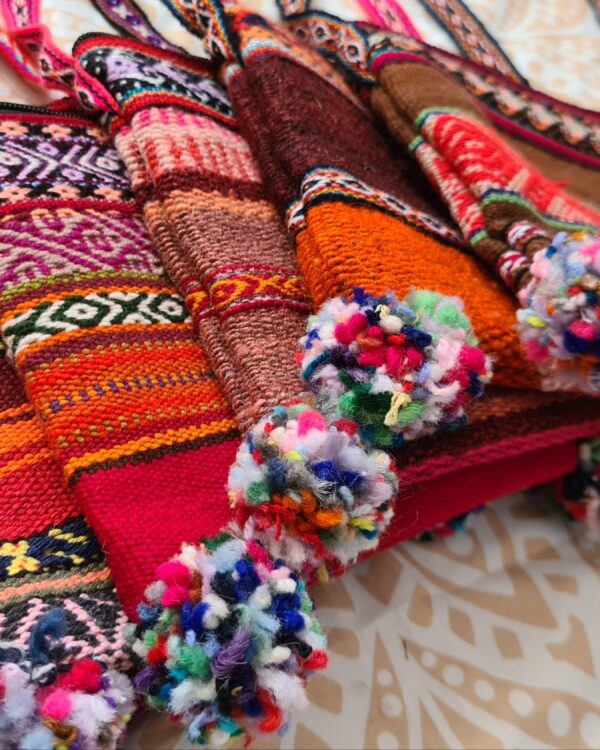 Alpaca wool colourful shoulder cross bag