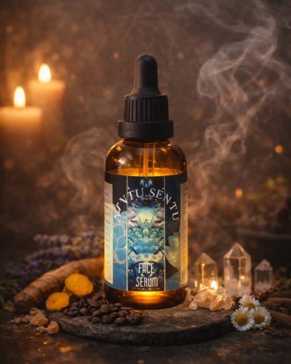 High frequency Elixir for skin transformation and soul radiance eco friendly vegan face serum wit vitamin E Arabic coffee essential oil 50ml