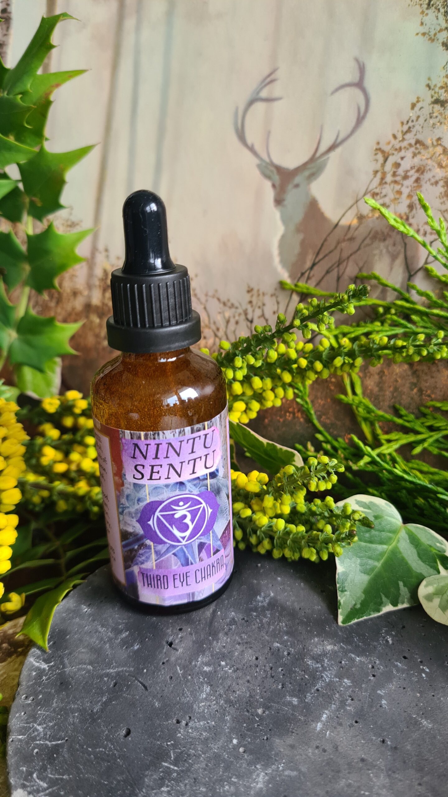 Third eye chakra and divine Intuition elixir high frequency Reiki Master sacred geometry and crystal charged 50ml