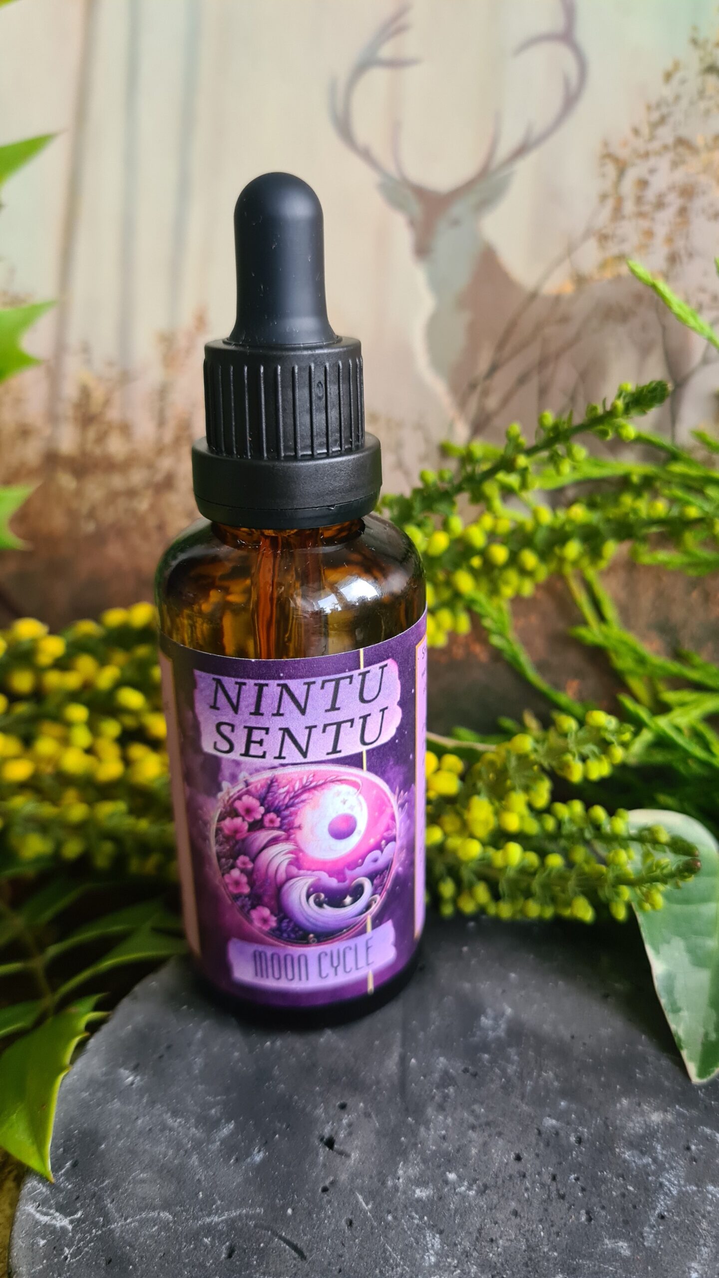 Moon oil blend high frequency Reiki Master sacred geometry and crystal charged 50ml