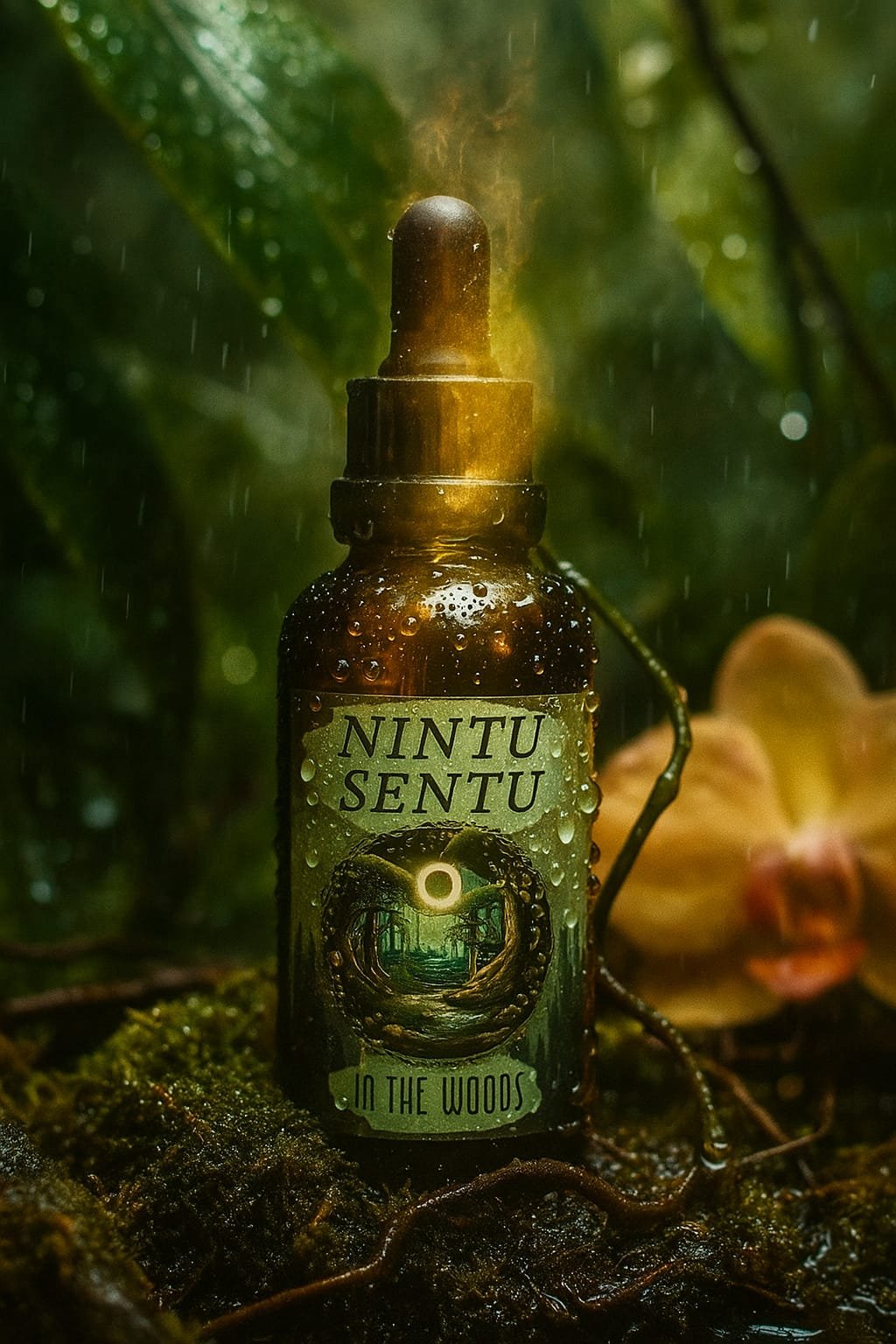 In the Woods The sanctuary of peace and ancient wisdom oil blend sacred geometry and crystal charged 50ml