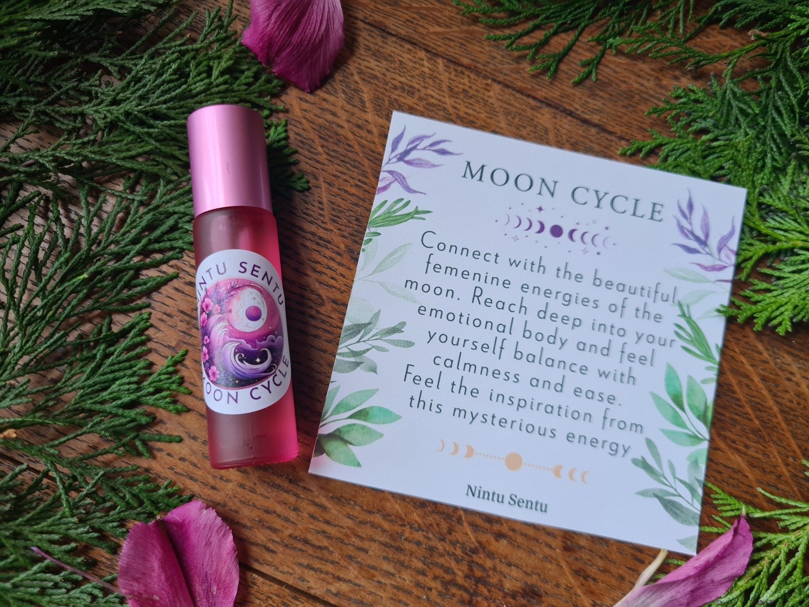 Moon cycle sacred feminine harmony and soothing ritual oil blend sacred geometry and crystal charged