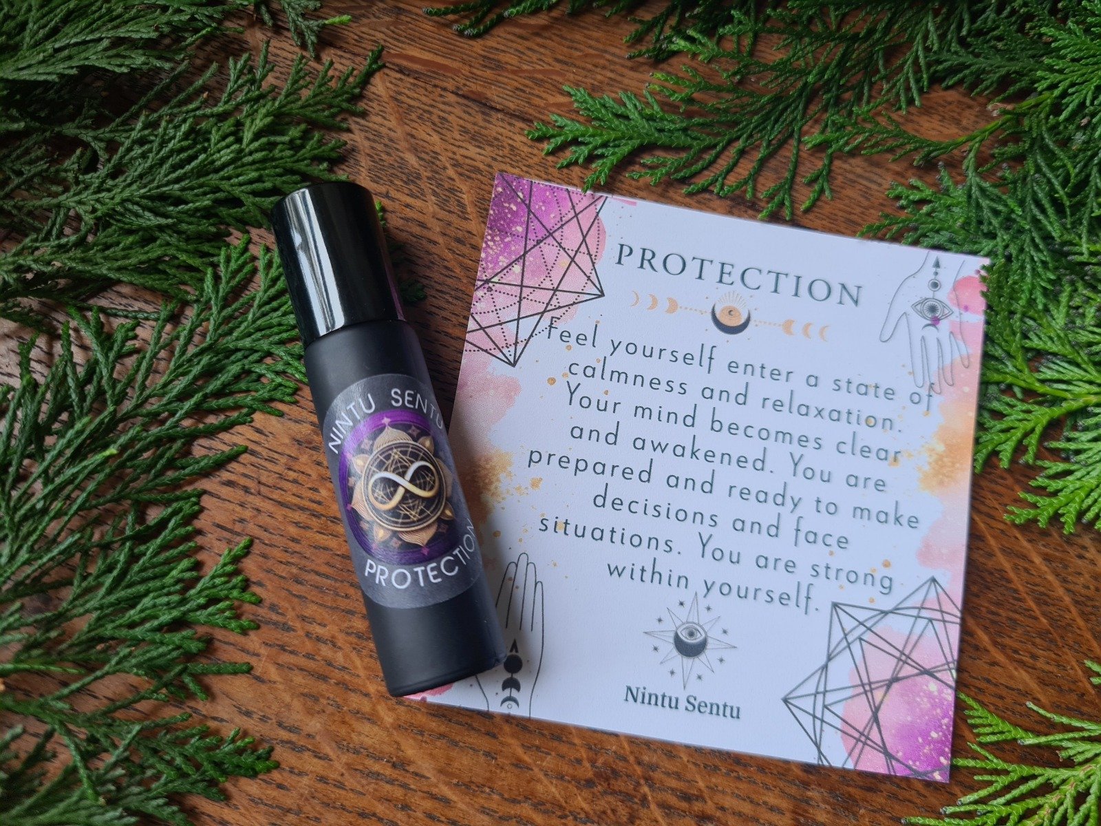 Protection oil blend high frequency Reiki Master sacred geometry and crystal charged