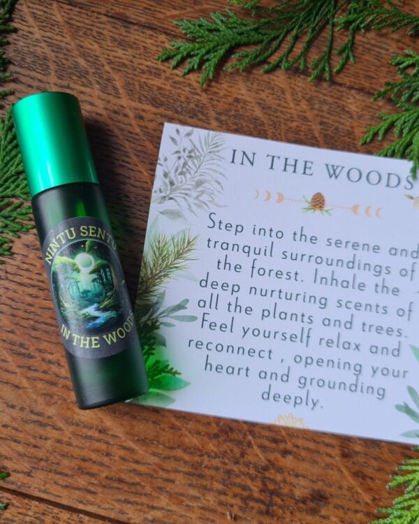 In the Woods The sanctuary of peace and ancient wisdom oil blend sacred geometry and crystal charged