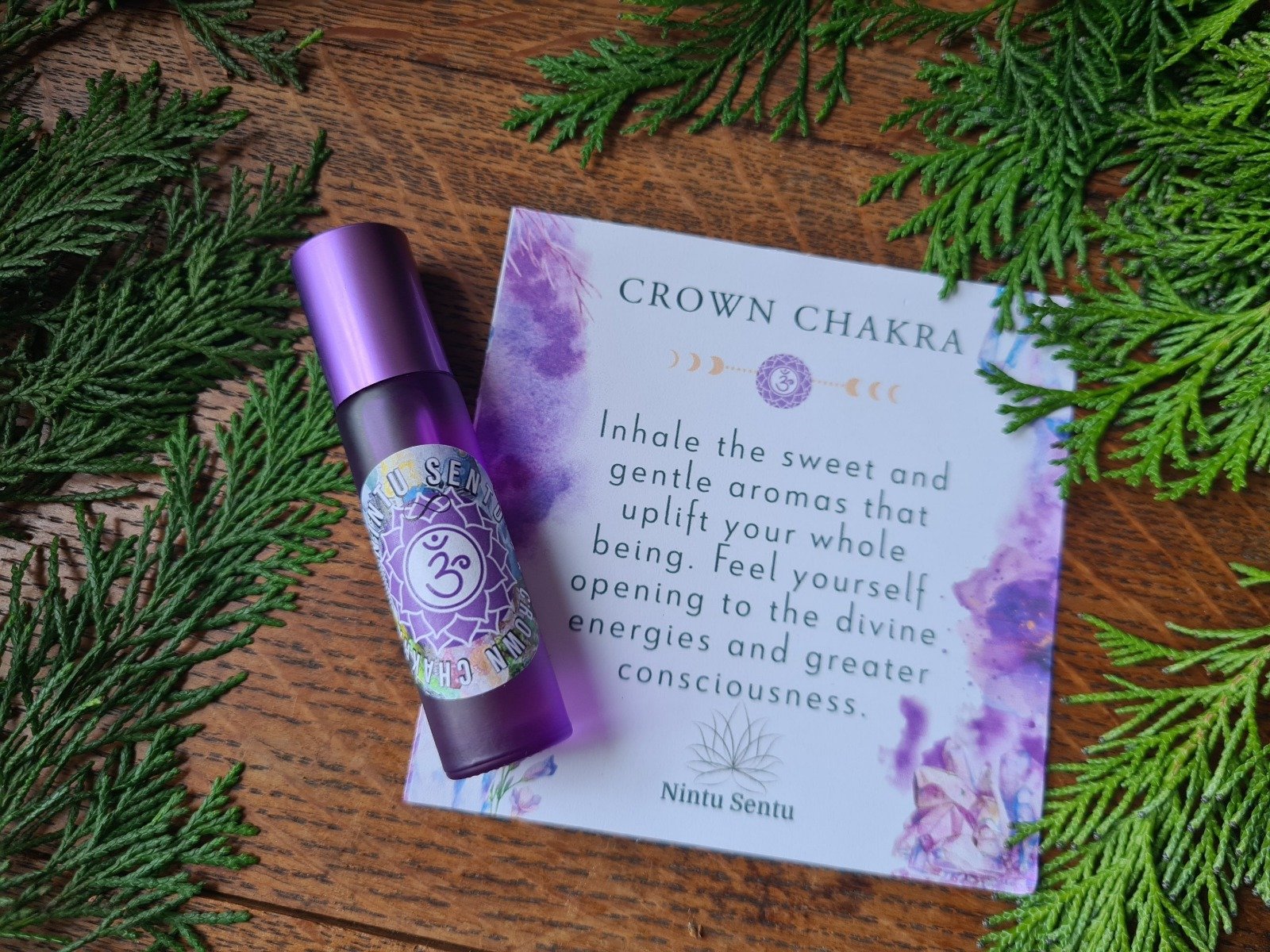 Crown chakra oil blend high frequency Reiki Master sacred geometry and crystal charged