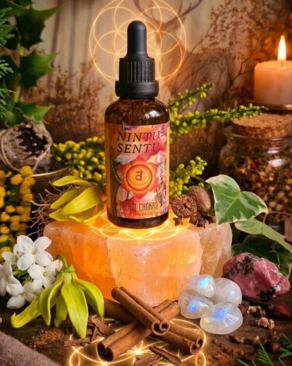 Sacral chakra and creative flow elixir high frequency Reiki Master sacred geometry and crystal charged natural oil 50ml