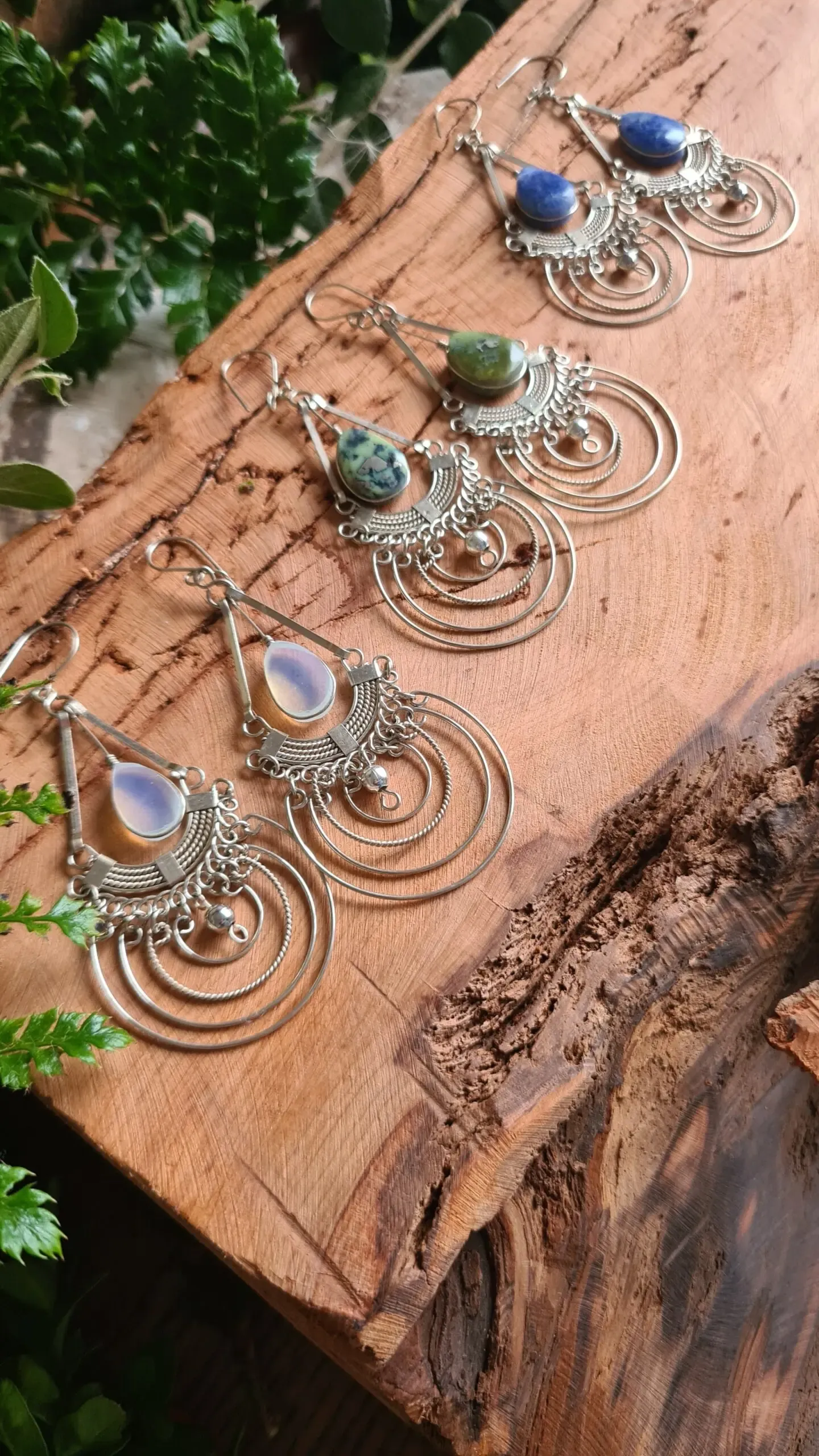 Alpaca silver hoop Earrings