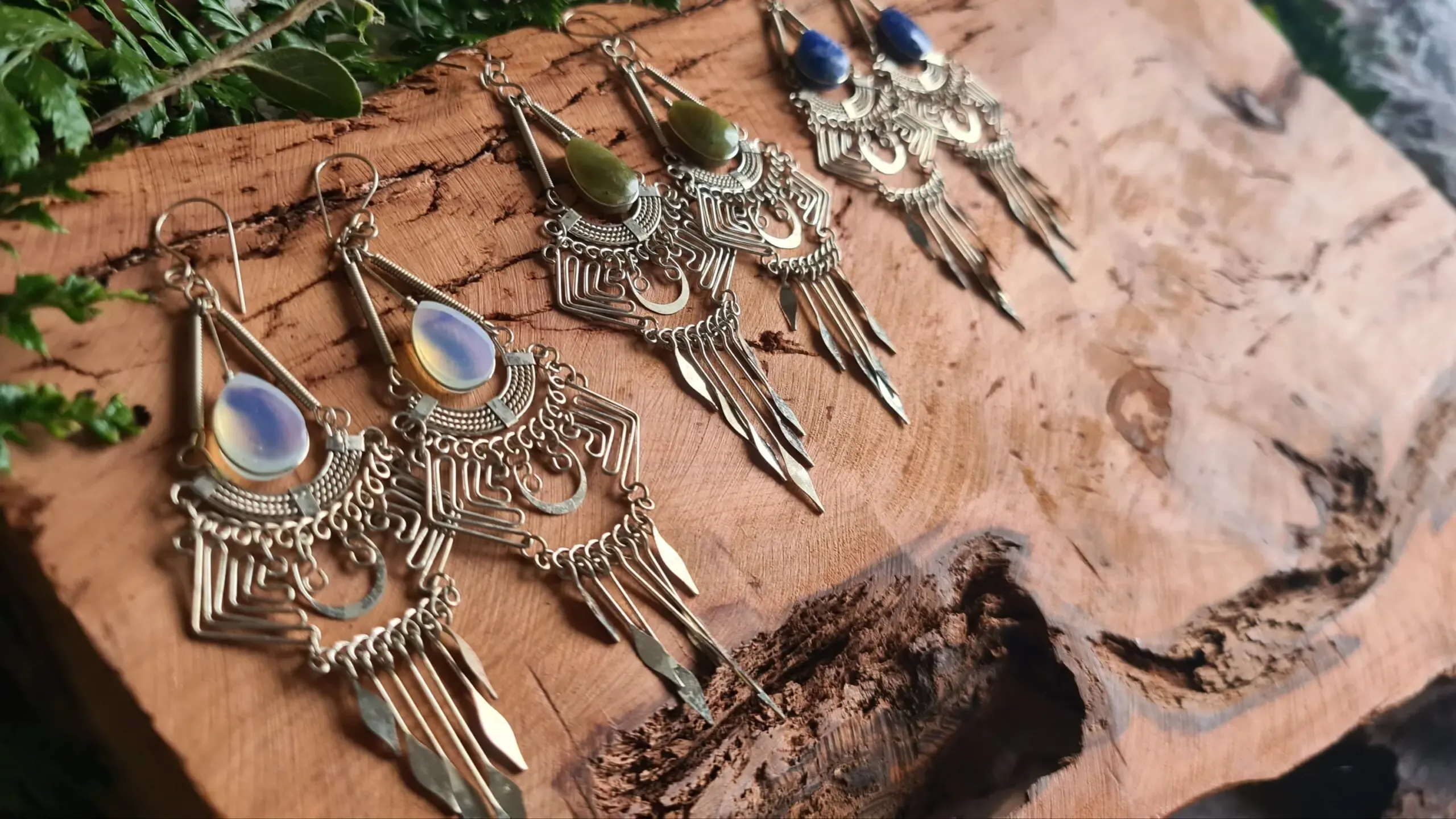 Alpaca silver crystal Earrings