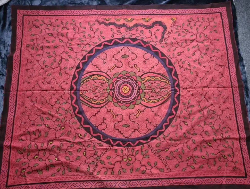 Large Traditional Shipibo handpainted altar cloth