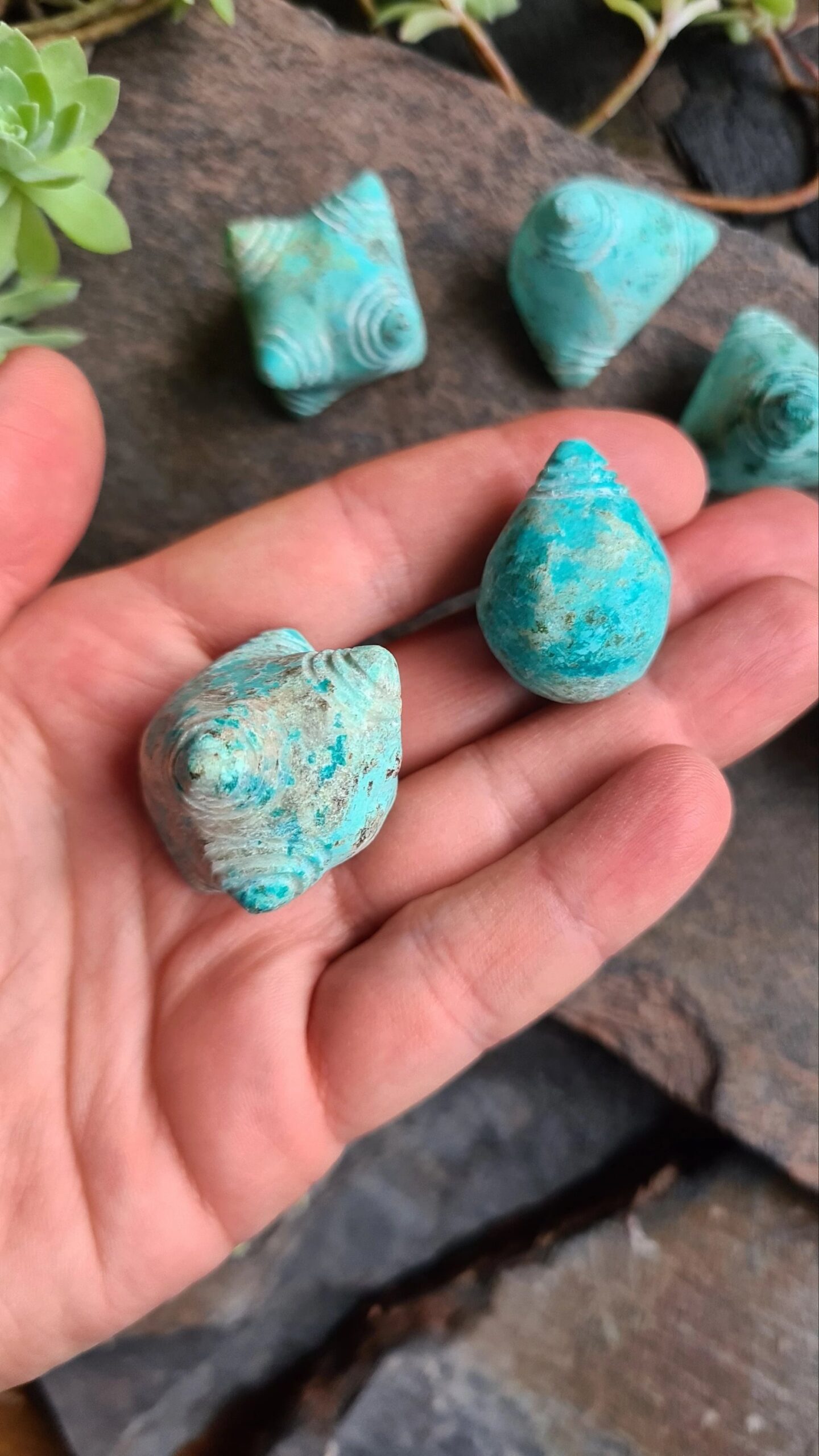 Chrysocolla stone Chumpi set - Image 5