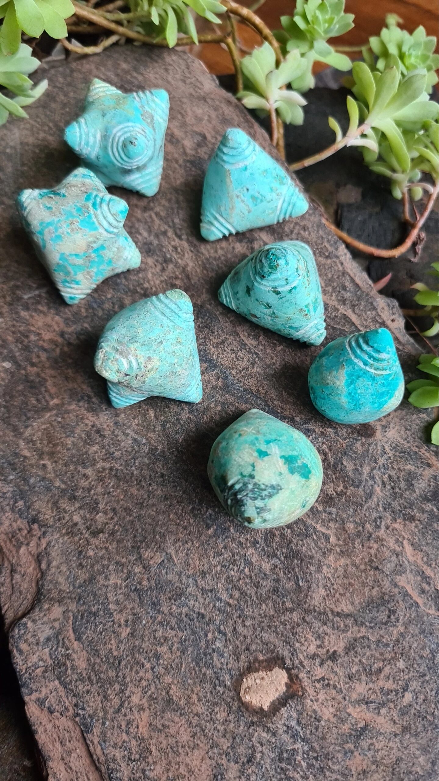 Chrysocolla stone Chumpi set - Image 4