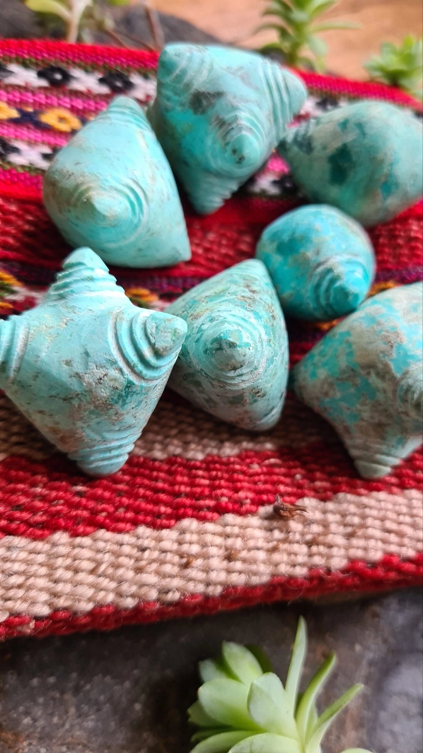 Chrysocolla stone Chumpi set - Image 2