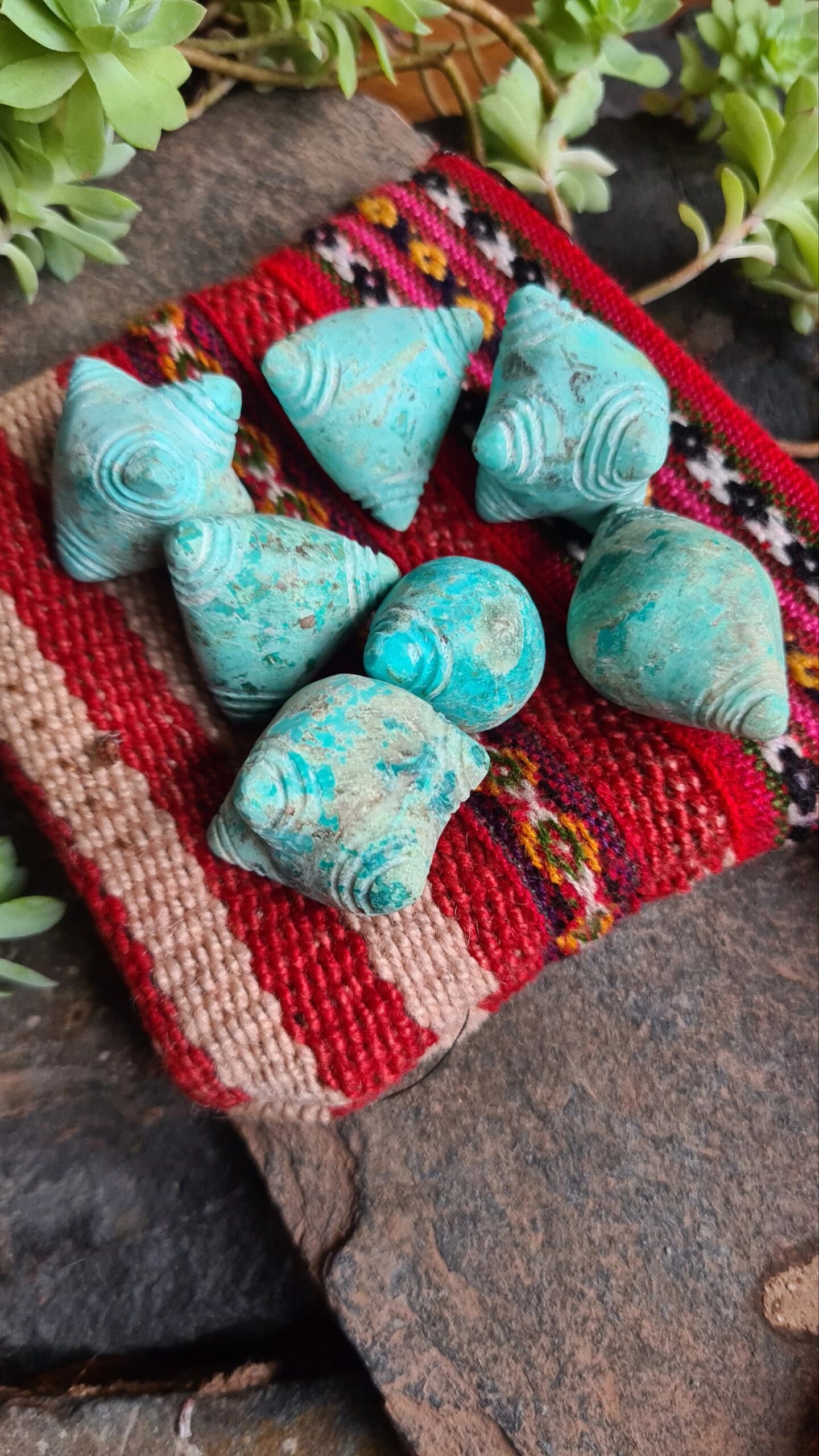 Chrysocolla stone Chumpi set