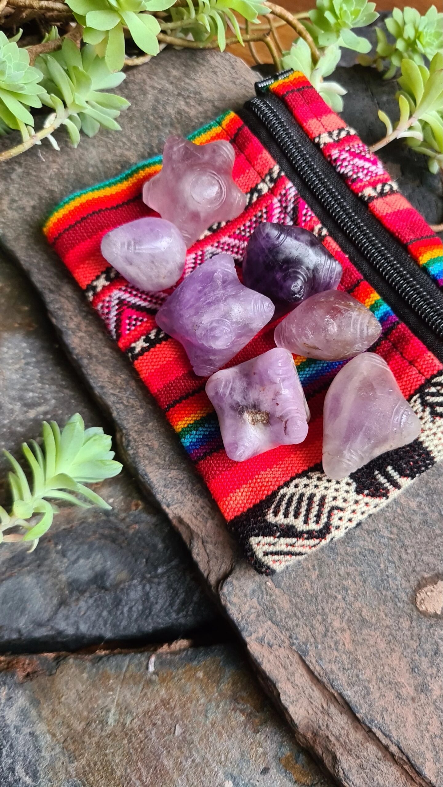 Rare Amethyst stone Chumpi set