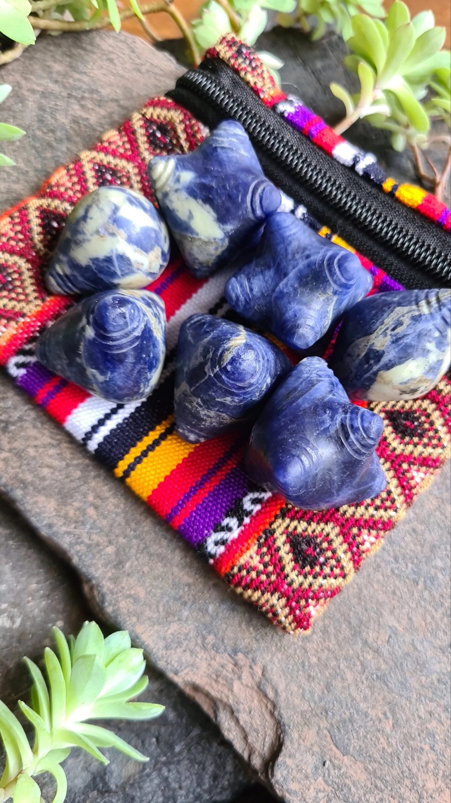 Sodalite stone Chumpi set