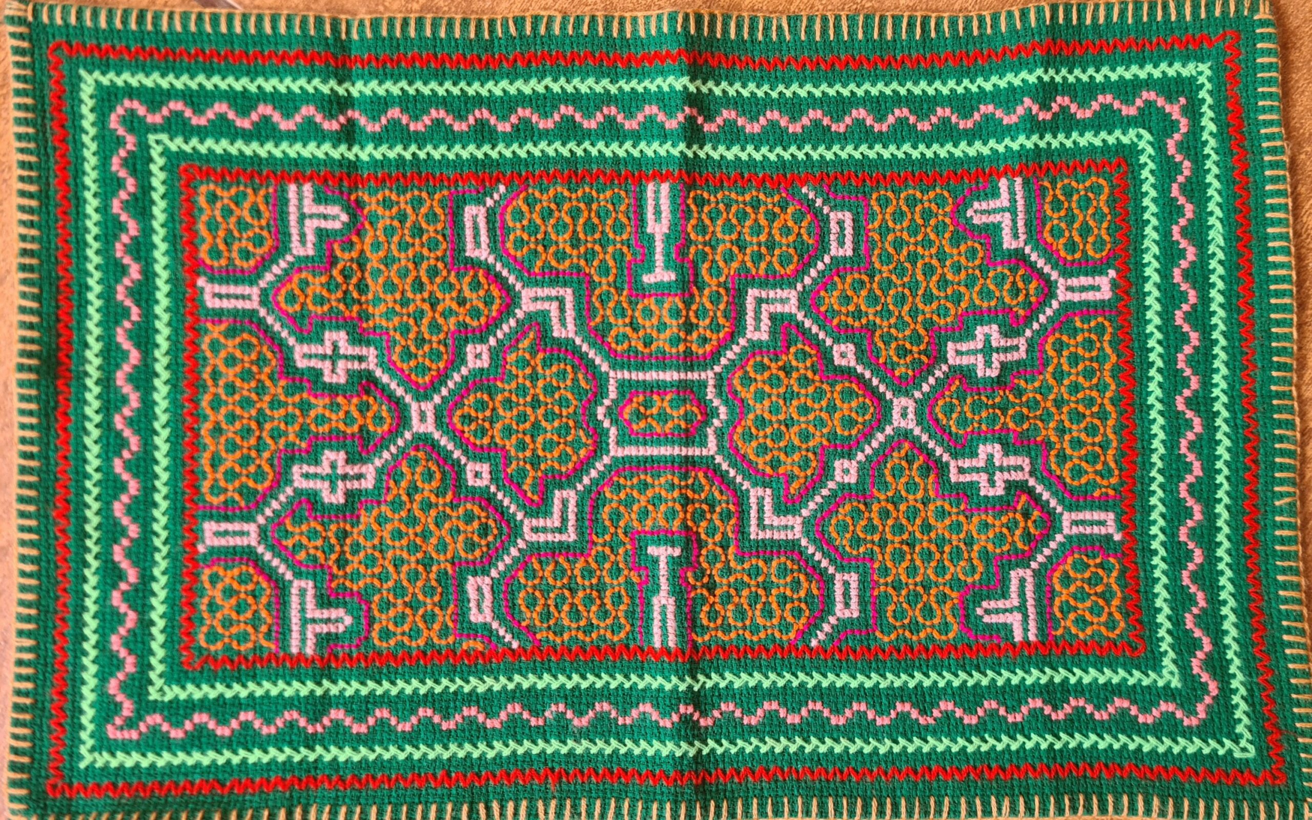 Hand stitched Shipibo cloth