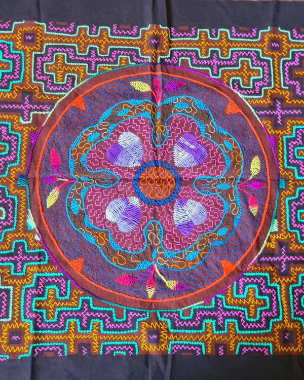 Hand stitched Shipibo cloth