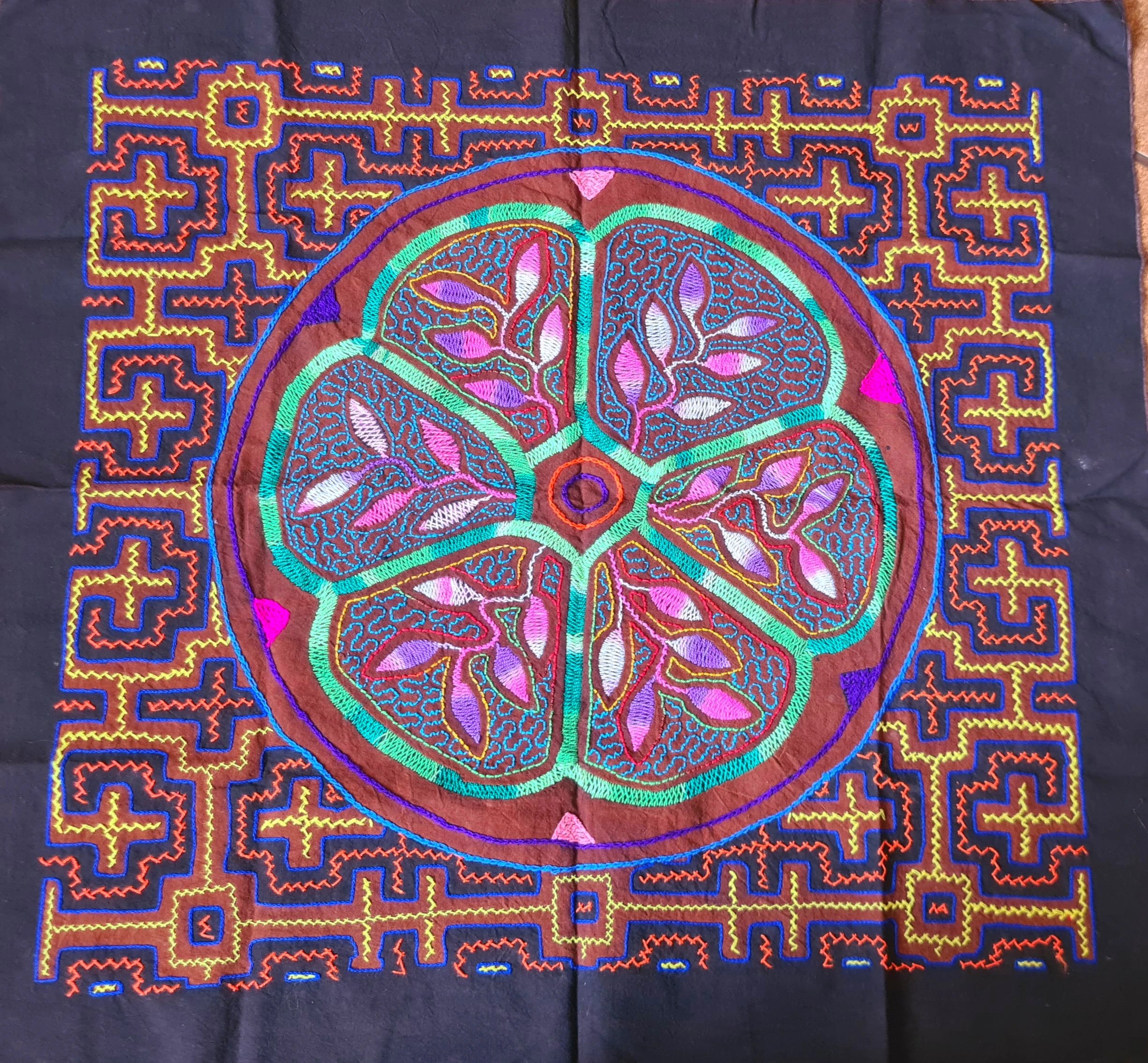Hand stitched Shipibo cloth