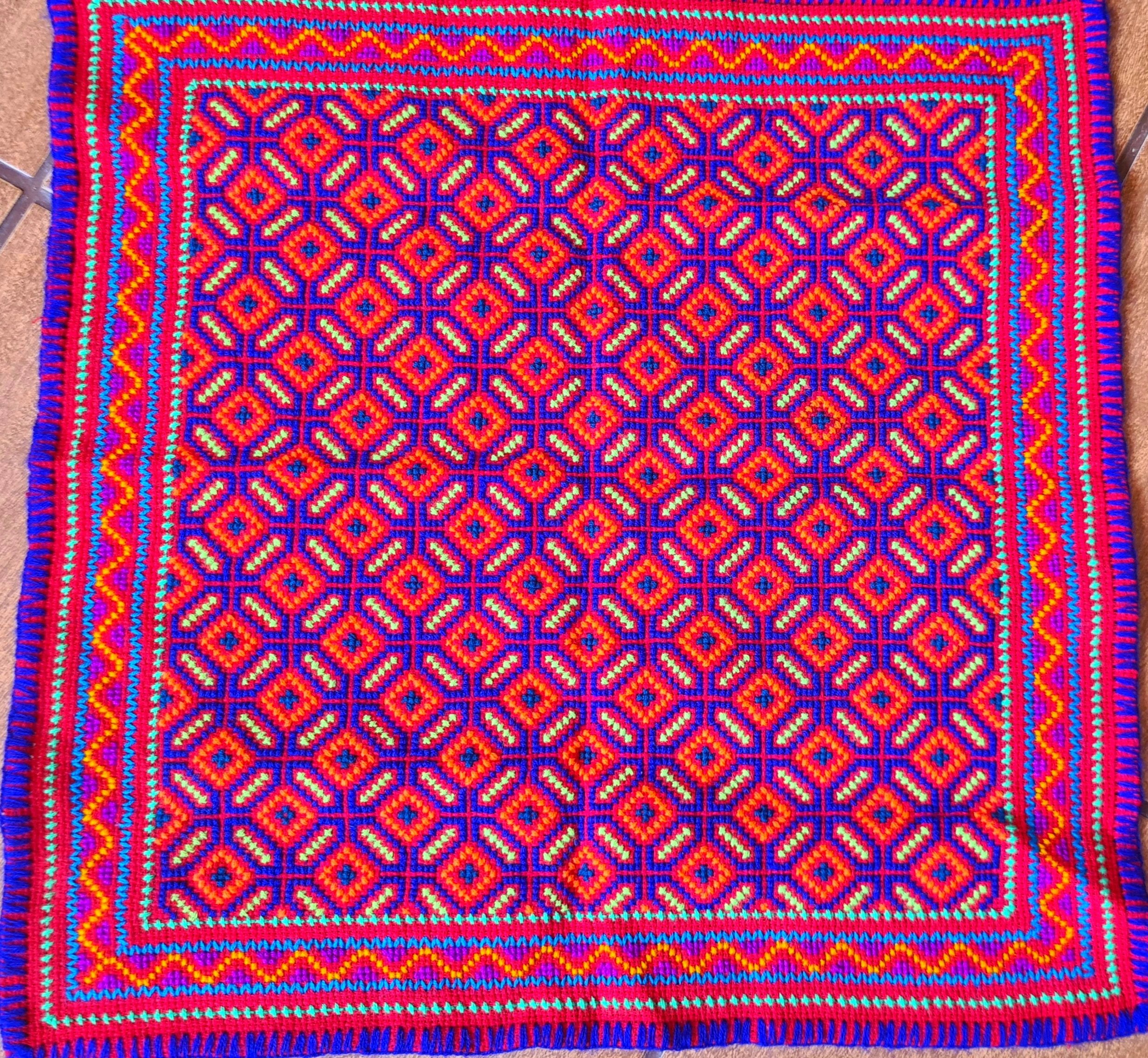 Hand stitched Shipibo cloth