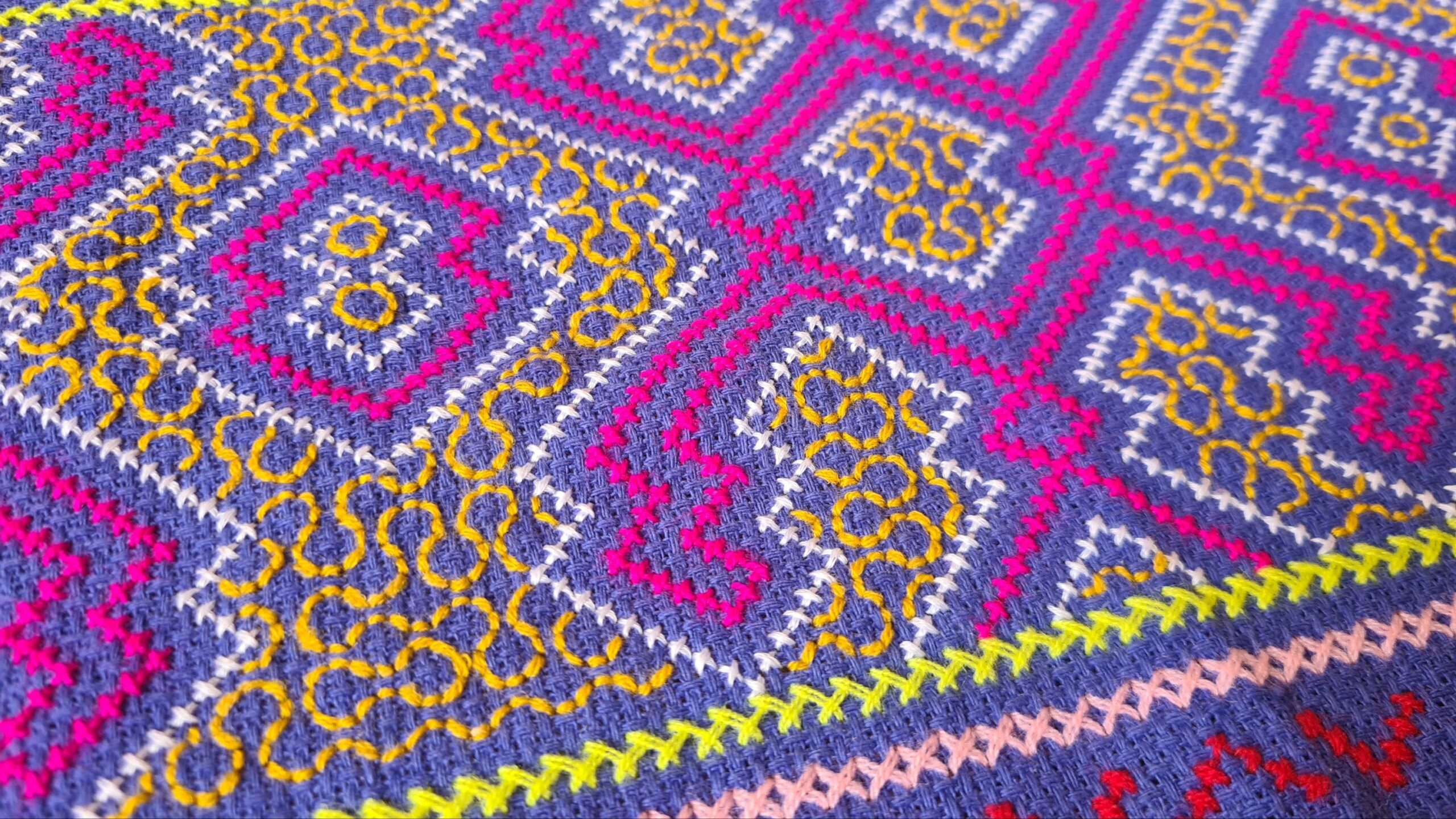 Hand stitched Shipibo cloth - Image 2