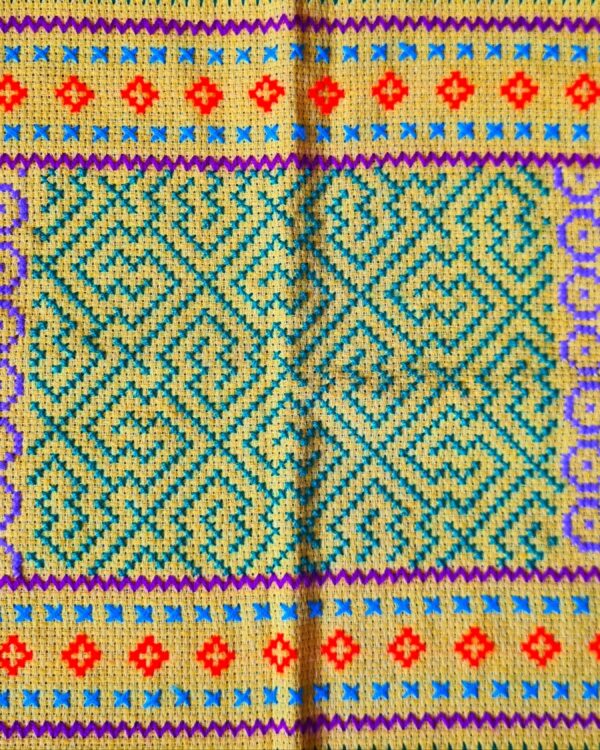 Hand stitched Shipibo cloth