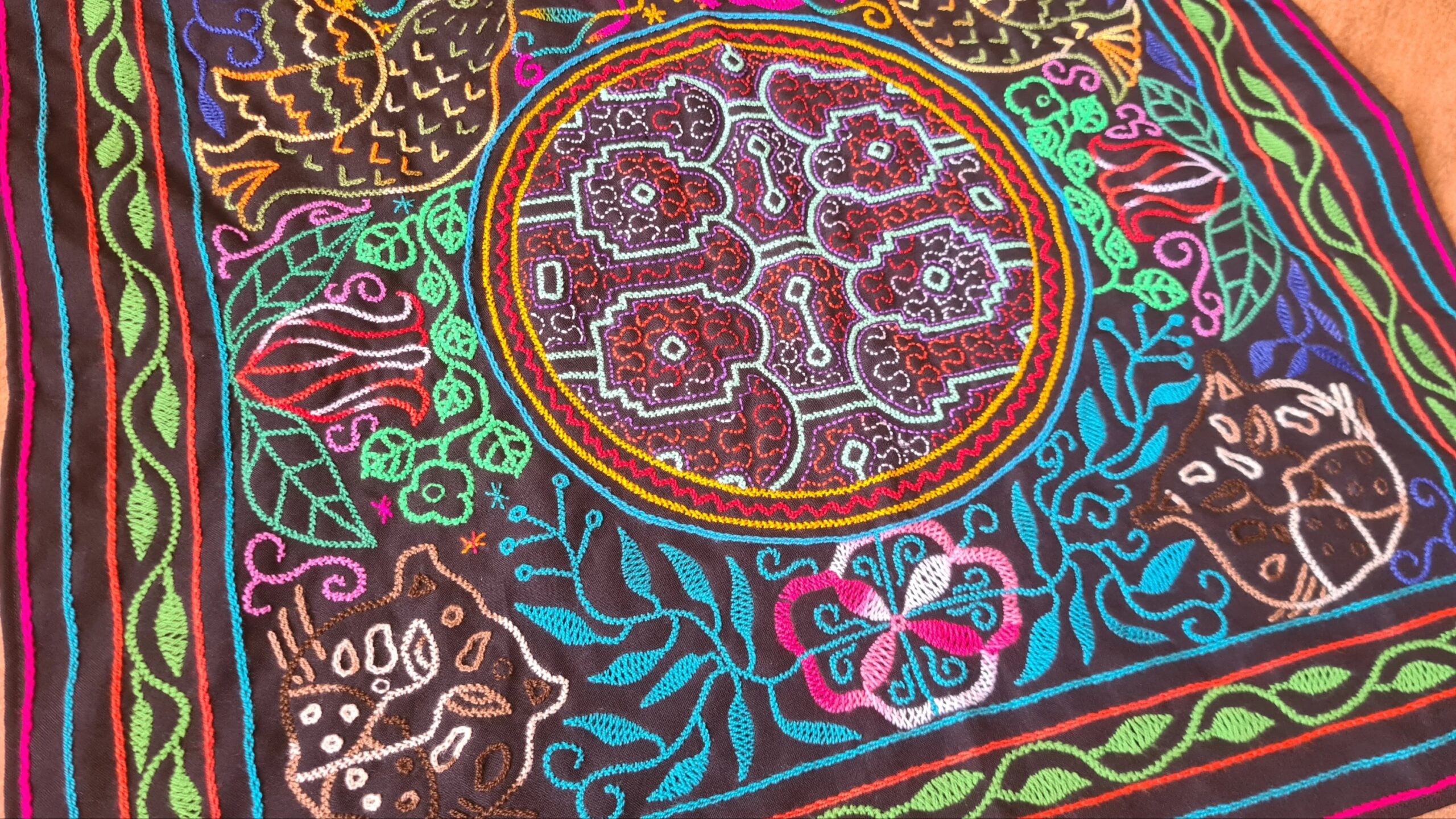 Hand stitched Shipibo cloth
