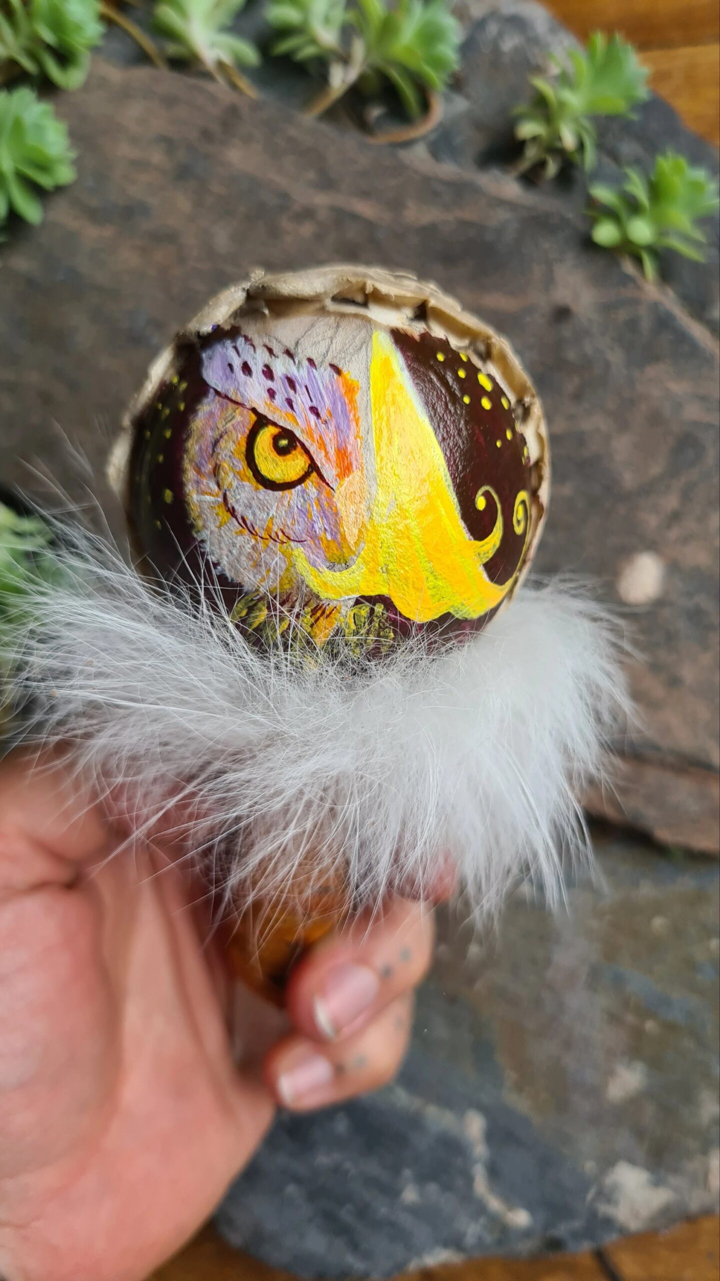 Hand painted Quartz handle rattle - Image 2