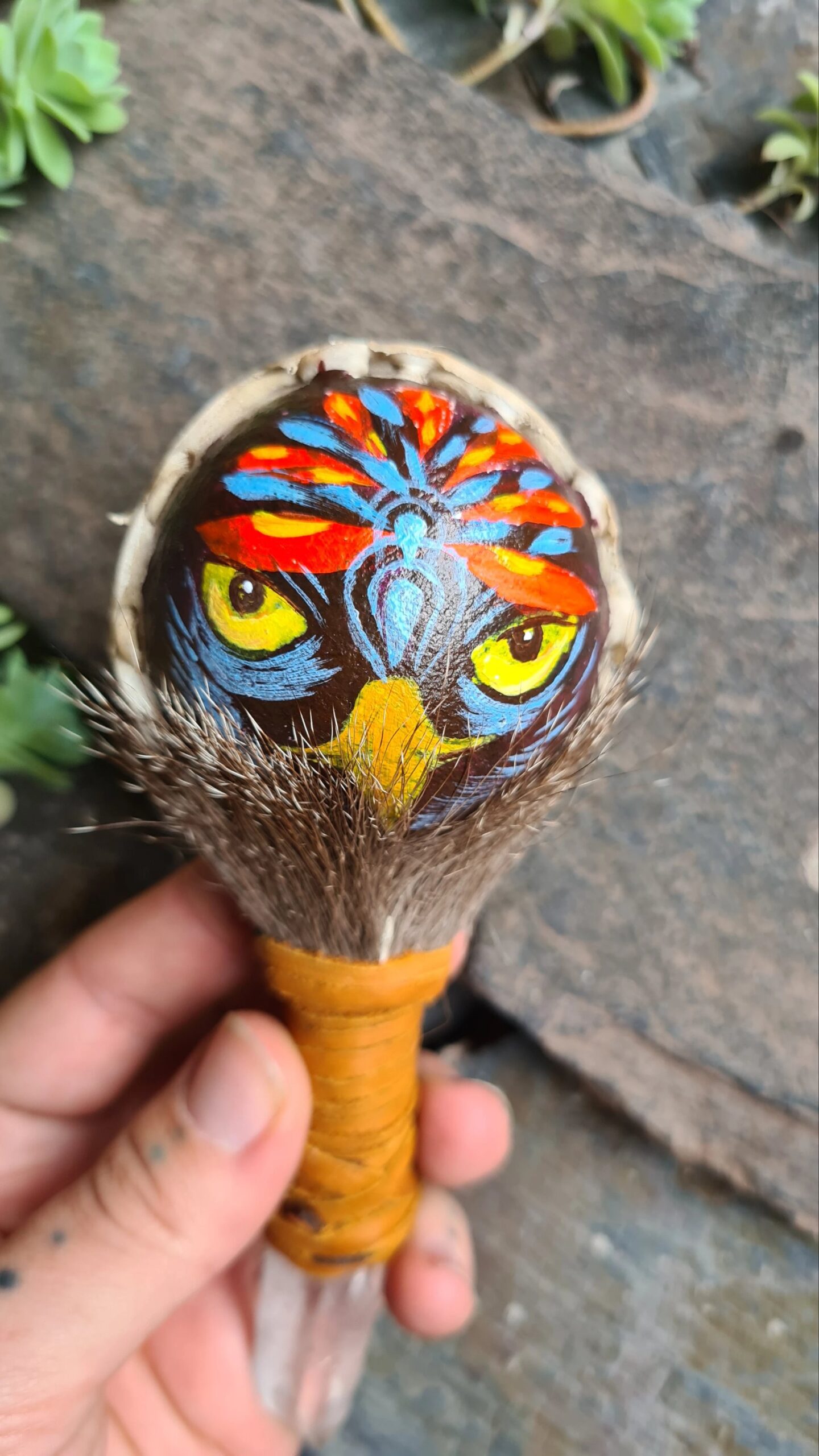 Hand painted Quartz handle rattle - Image 4