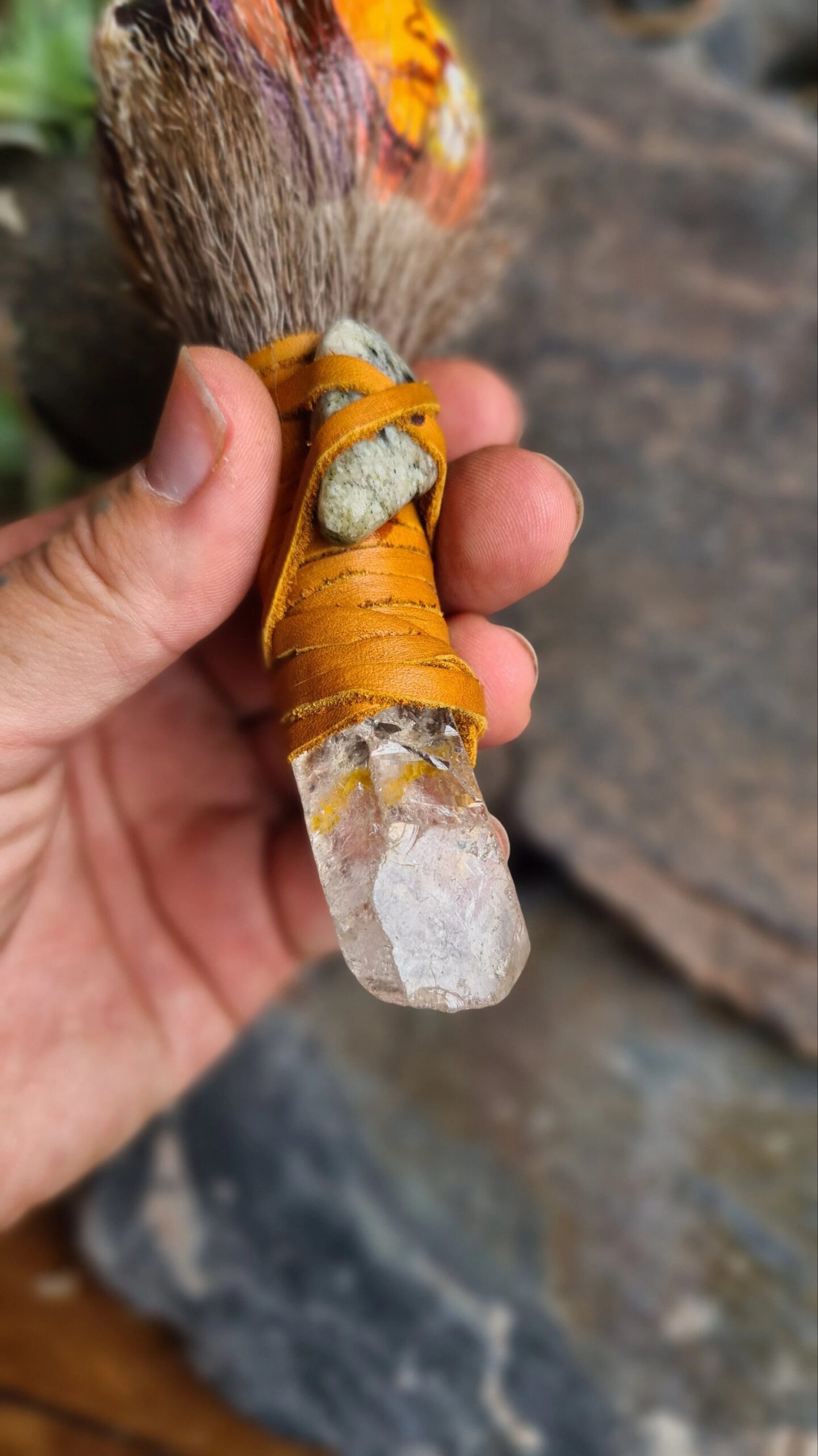 Hand painted Quartz handle rattle - Image 3