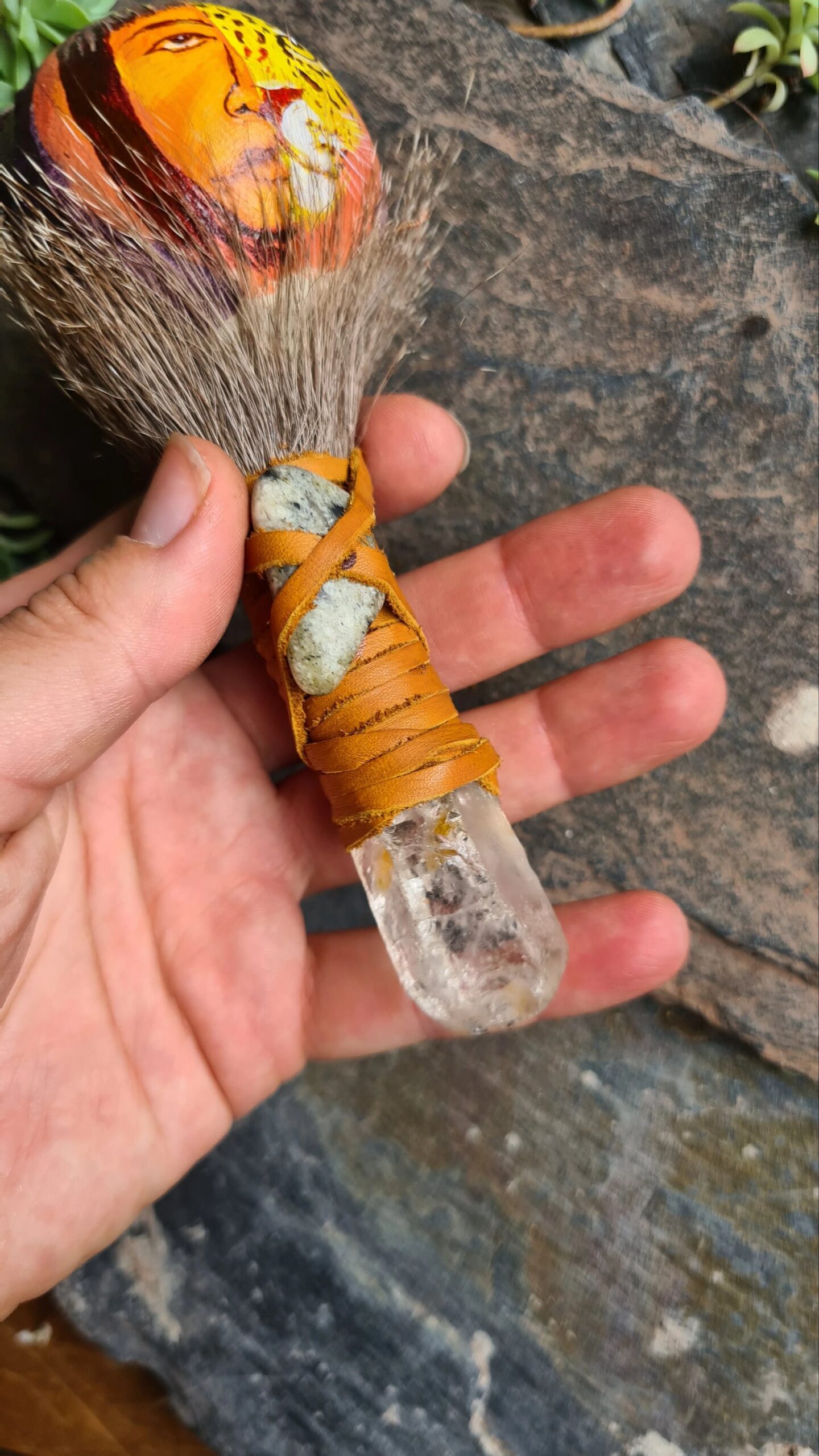Hand painted Quartz handle rattle - Image 4
