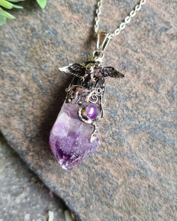 Amethyst Alpaca silver Inca Trilogy necklace