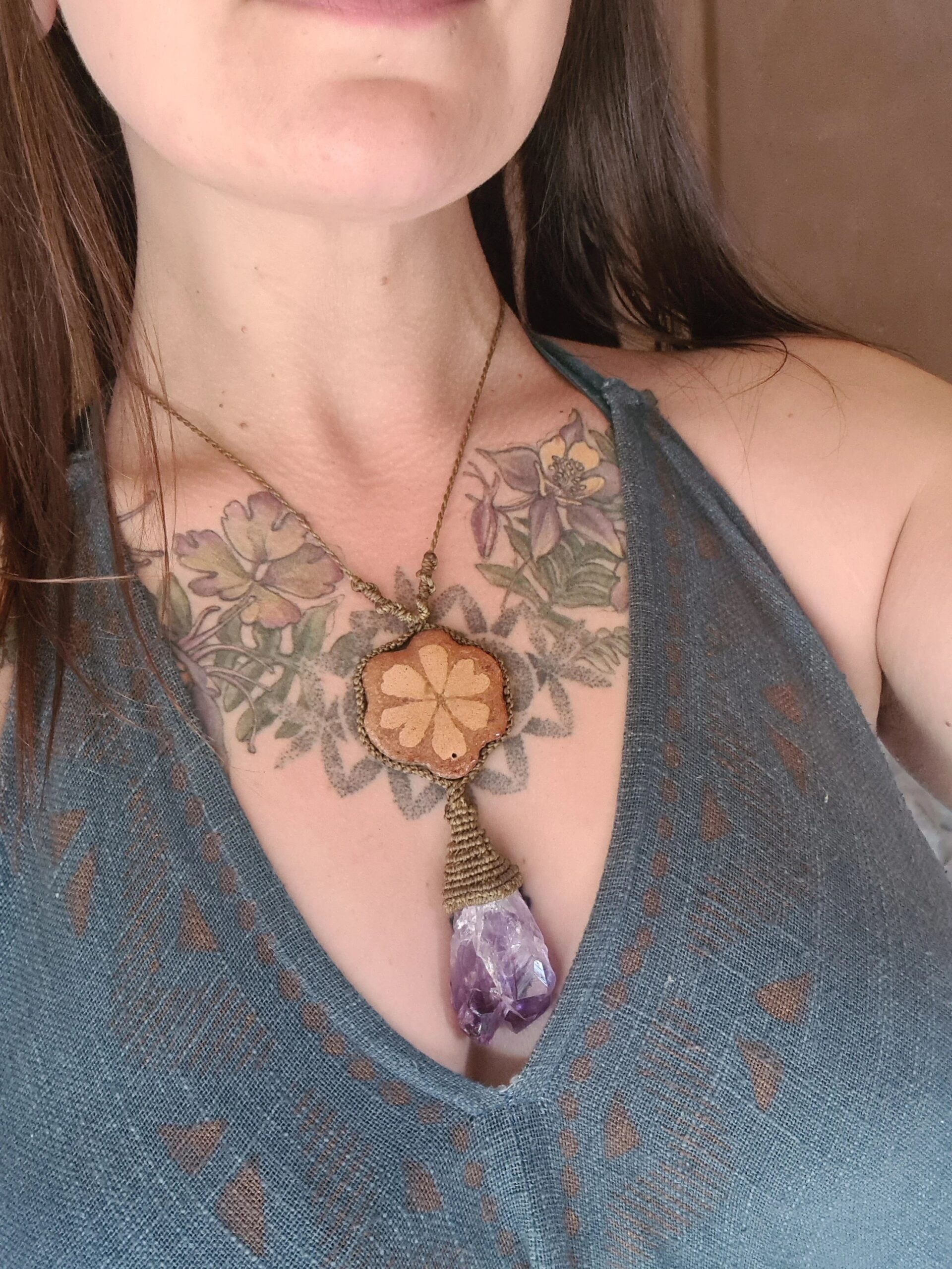 Amethyst and Ayahuasca necklace - Image 4