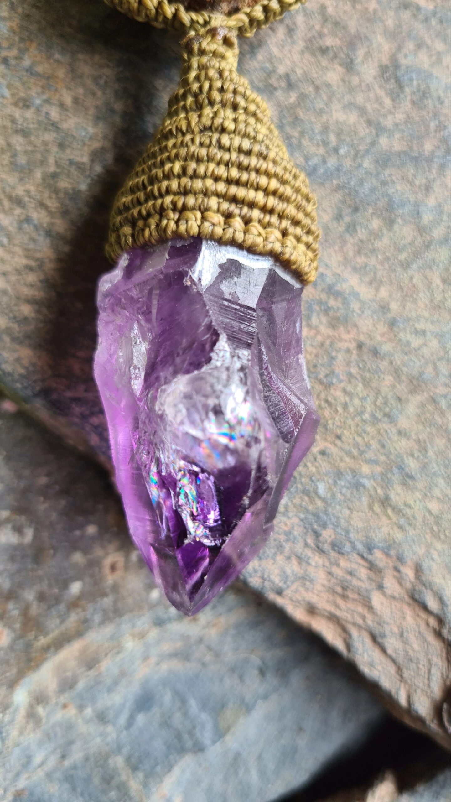 Amethyst and Ayahuasca necklace - Image 2