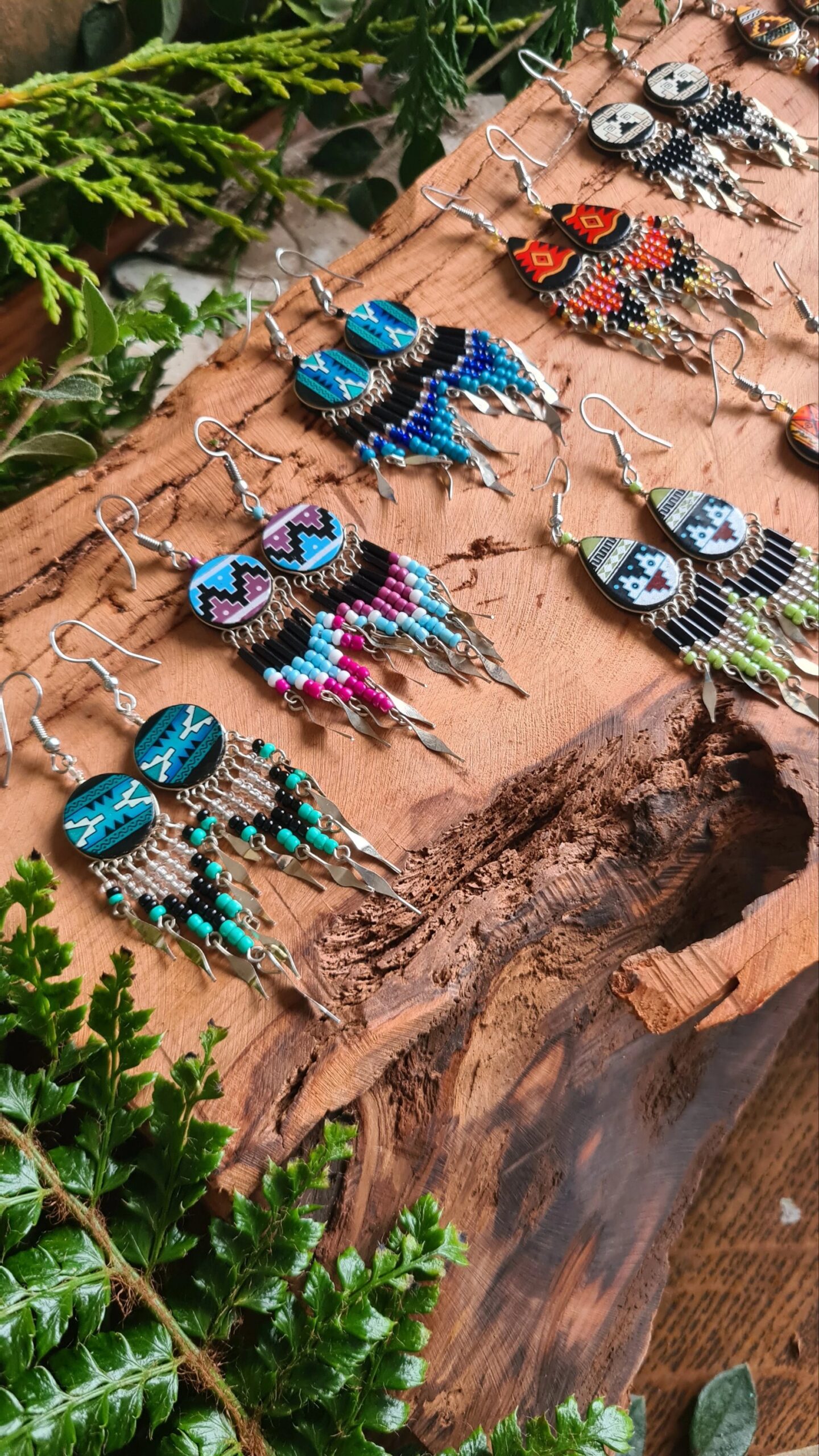 Hand painted Dangle earrings