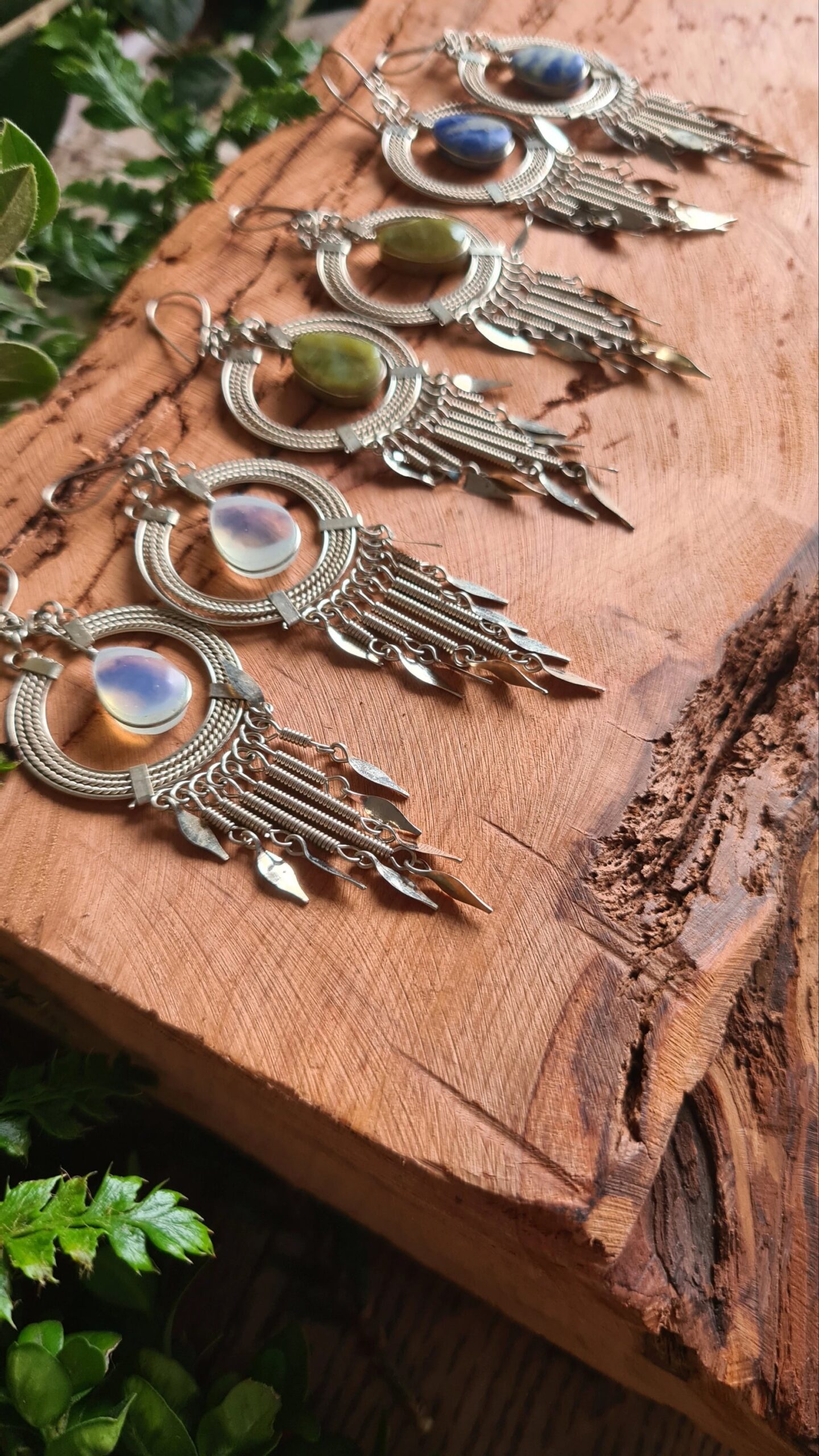 Alpaca silver round Earrings