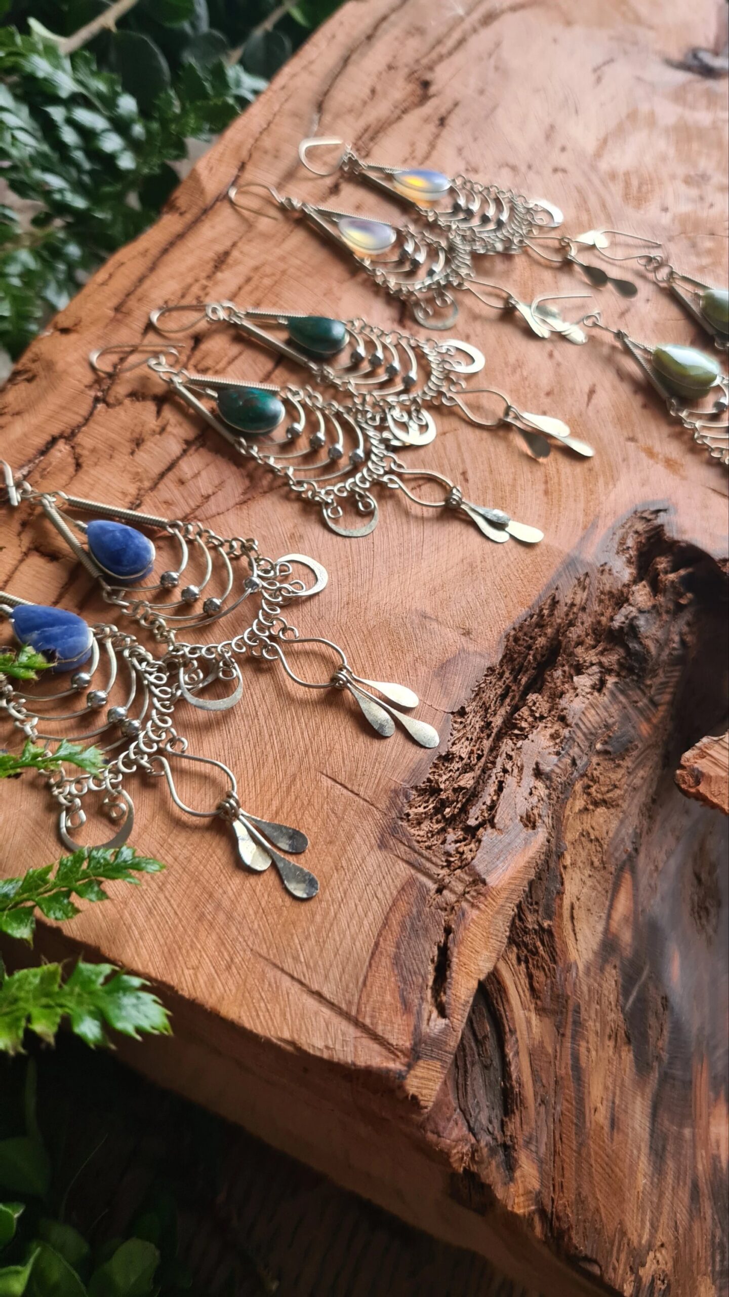 Alpaca silver crystal Earrings