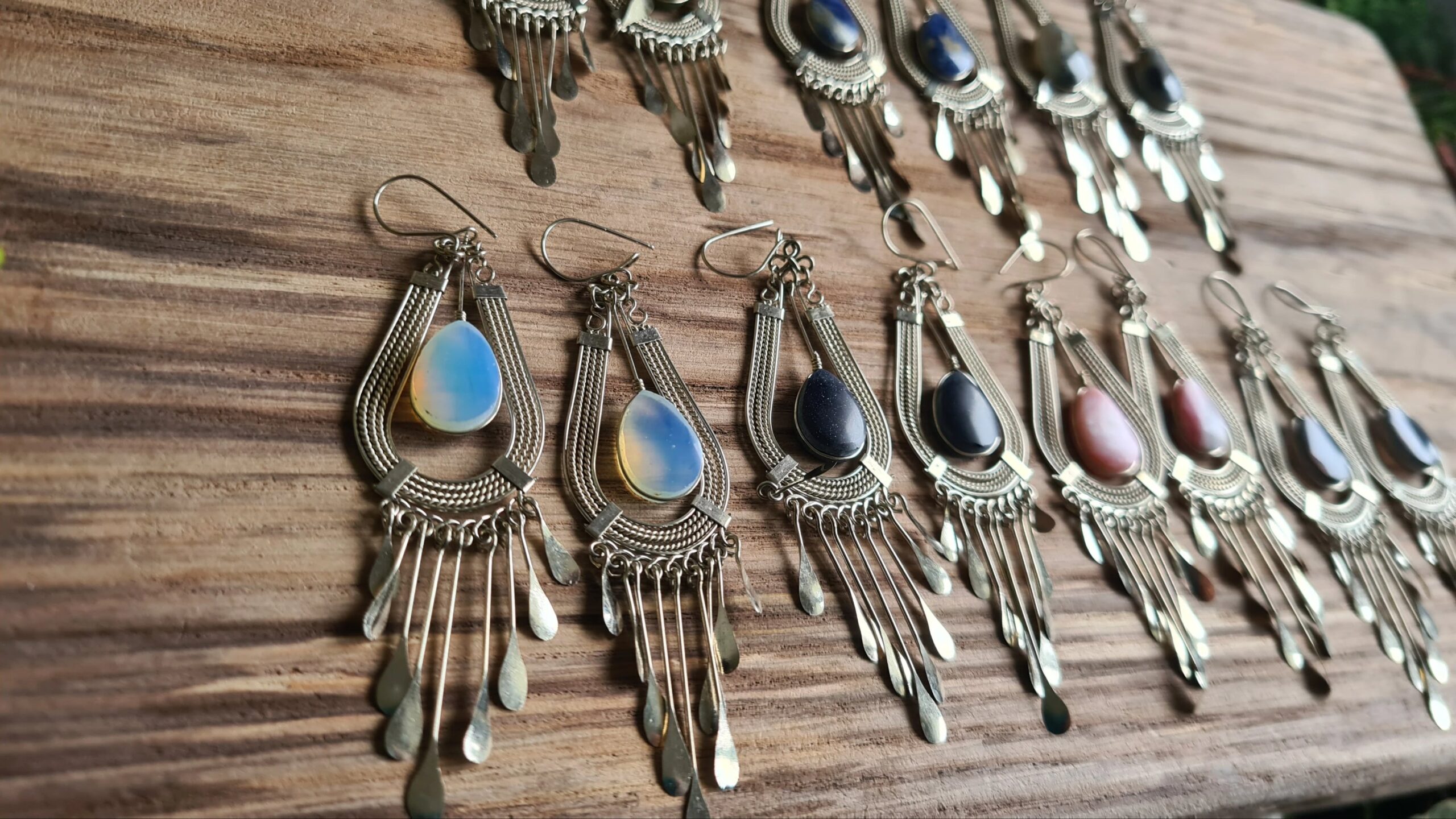 Alpaca silver teardrop Earrings