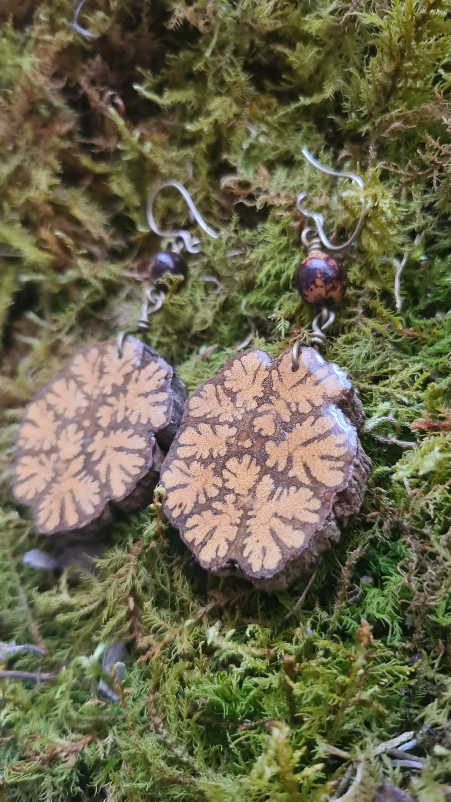 Ayahuasca slice earrings