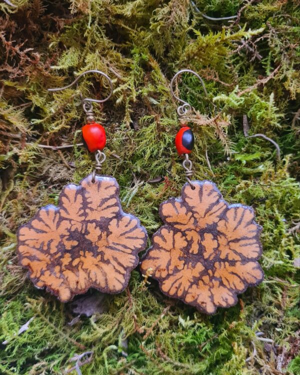Ayahuasca slice earrings