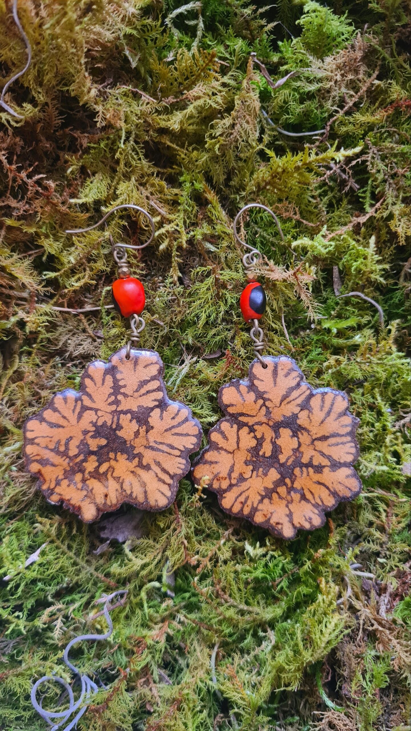 Ayahuasca slice earrings