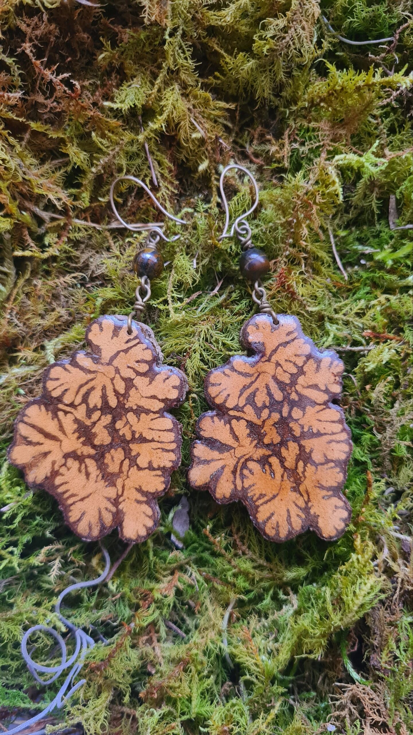 Ayahuasca slice earrings