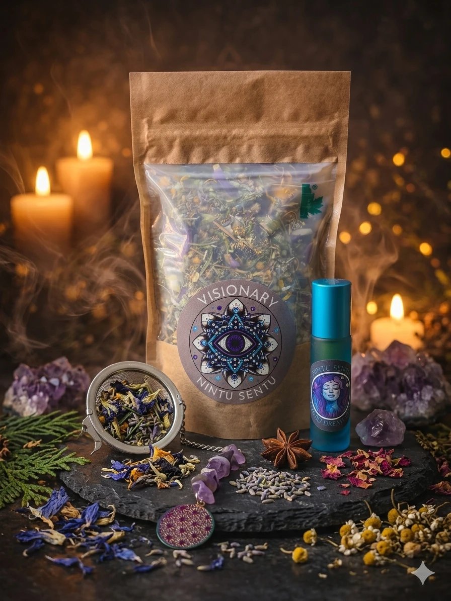 Visionary tea oil and tea strainer set