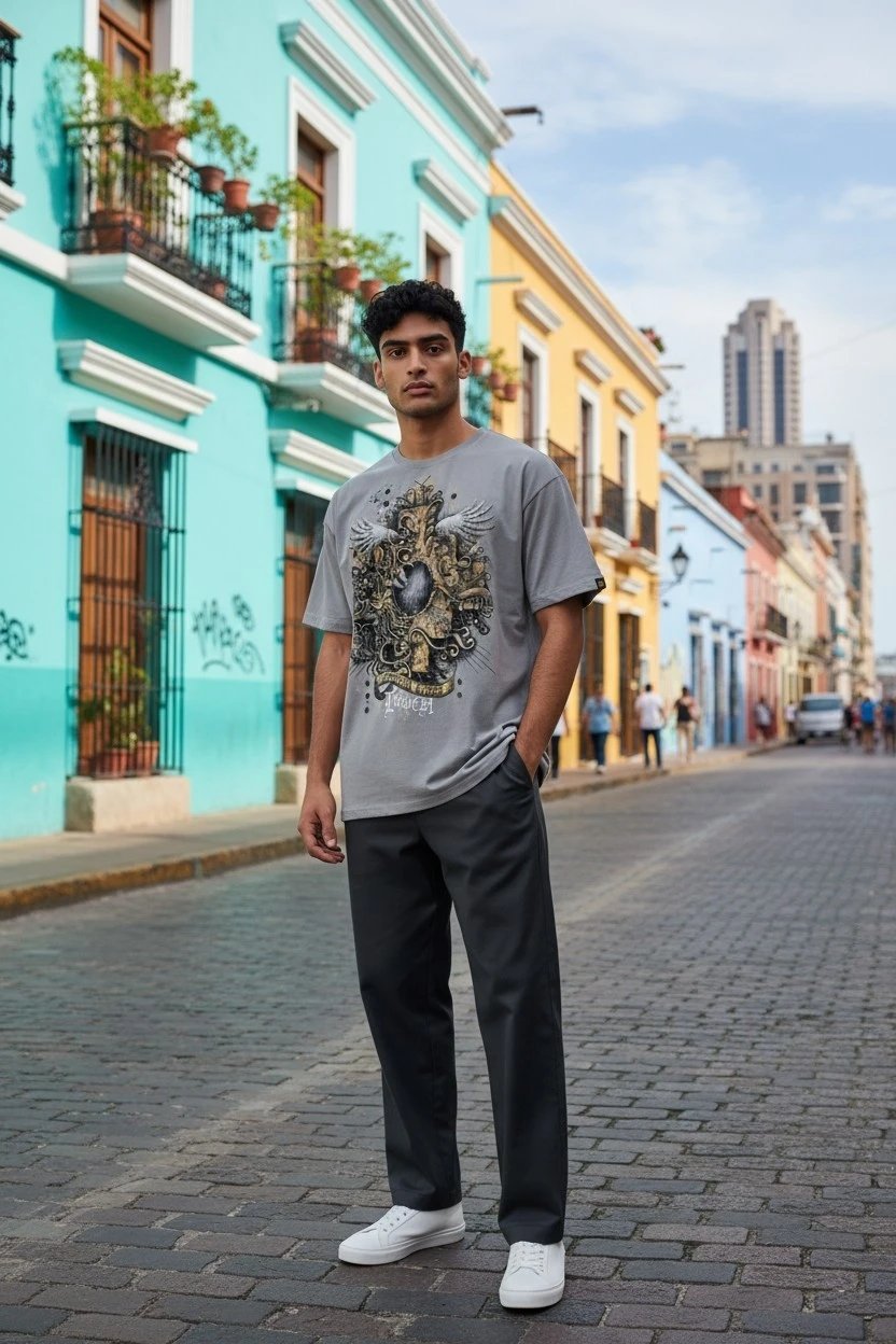 Inca design cotton tshirt