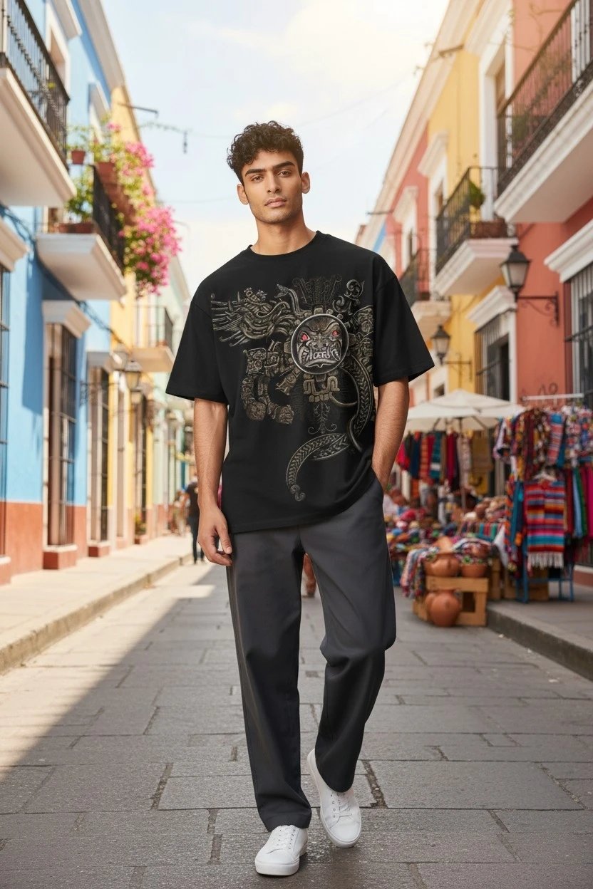 Inca design cotton tshirt