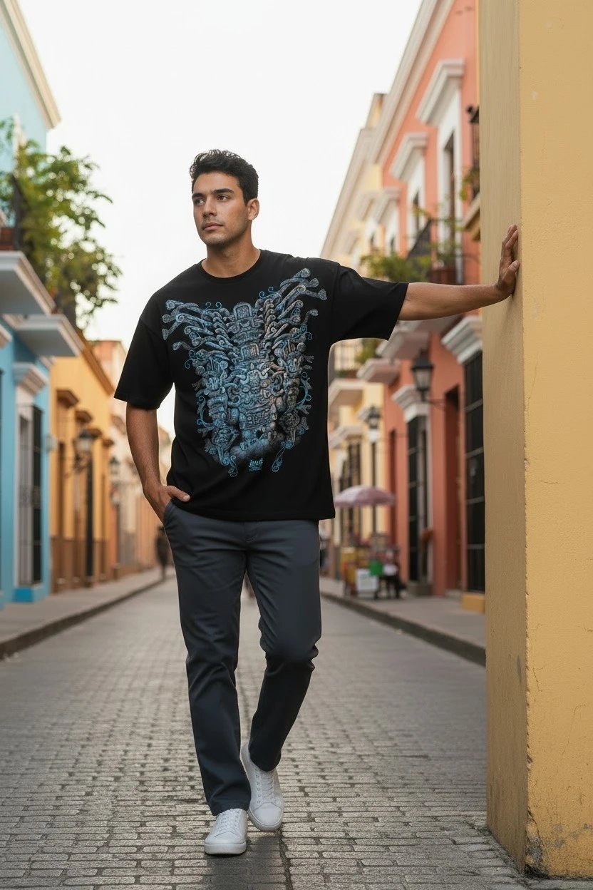 Inca design cotton tshirt