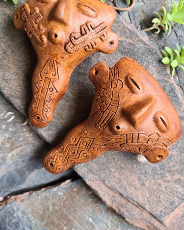Voices of the Andes spirits rattle ceremonial ceramic piece