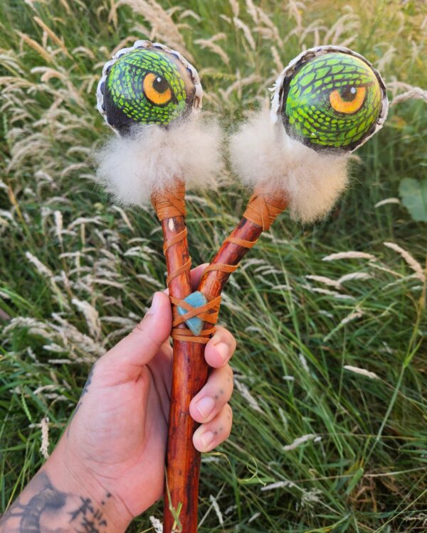Sacred Valley Handpainted Ceremonial Rattles