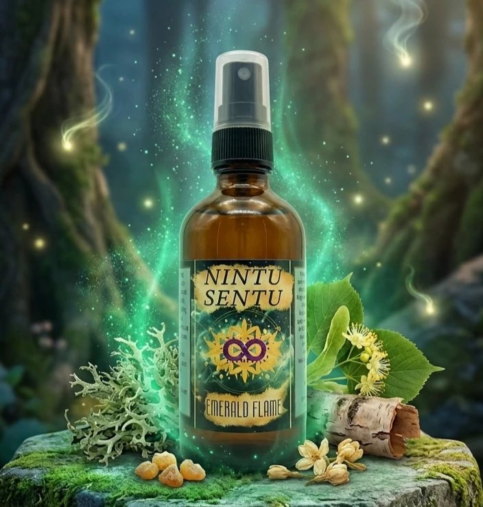 Emerald flame sacred incense spray