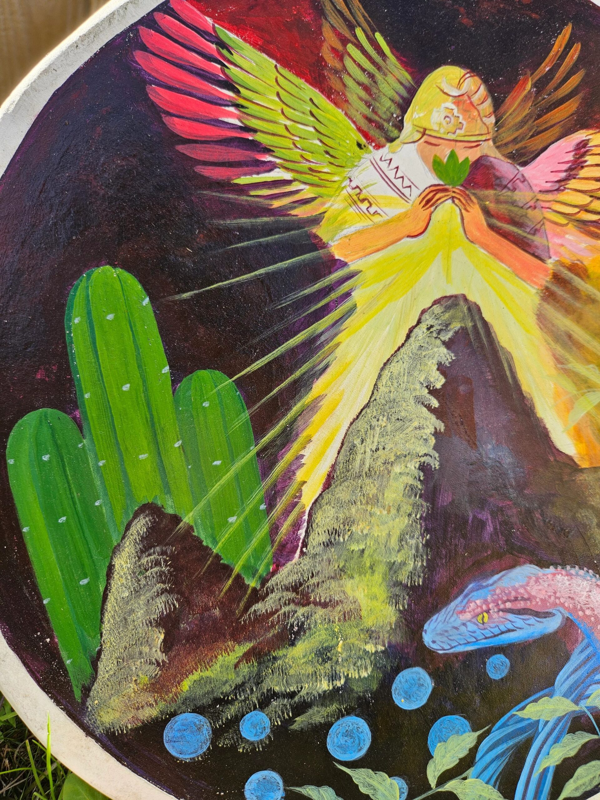 Sacred Handpainted Shamanic drum - Image 3