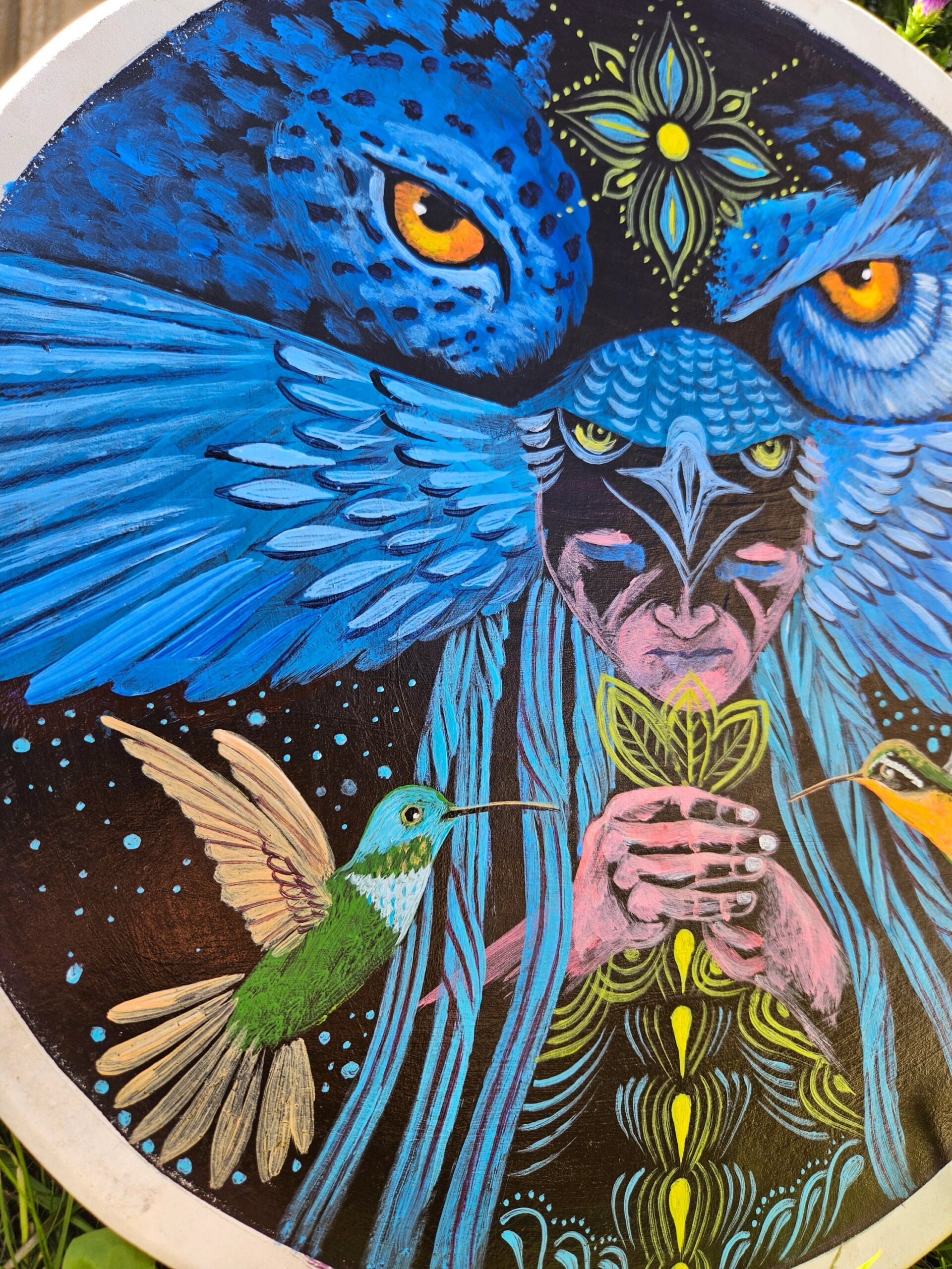 Sacred Handpainted Shamanic drum - Image 4